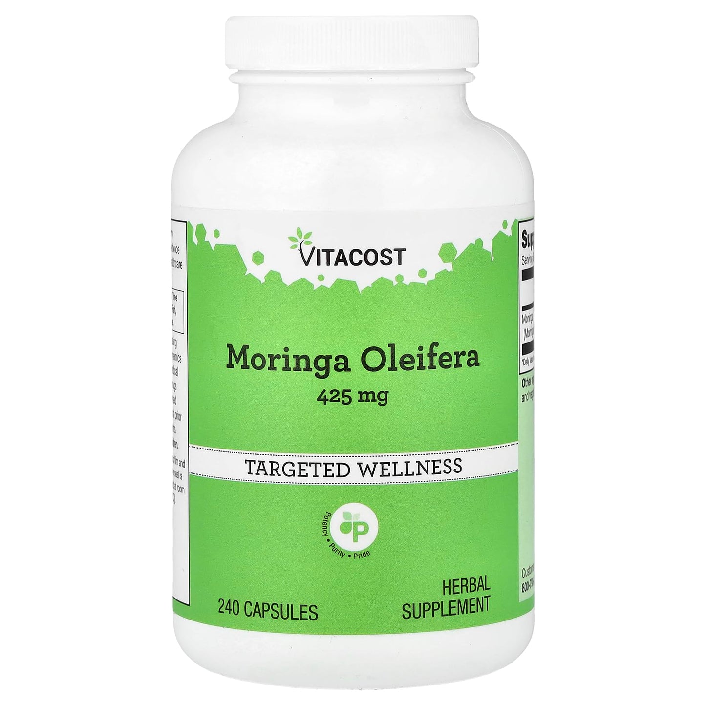 Vitacost Moringa Oleifera 425 mg, 240 Capsules