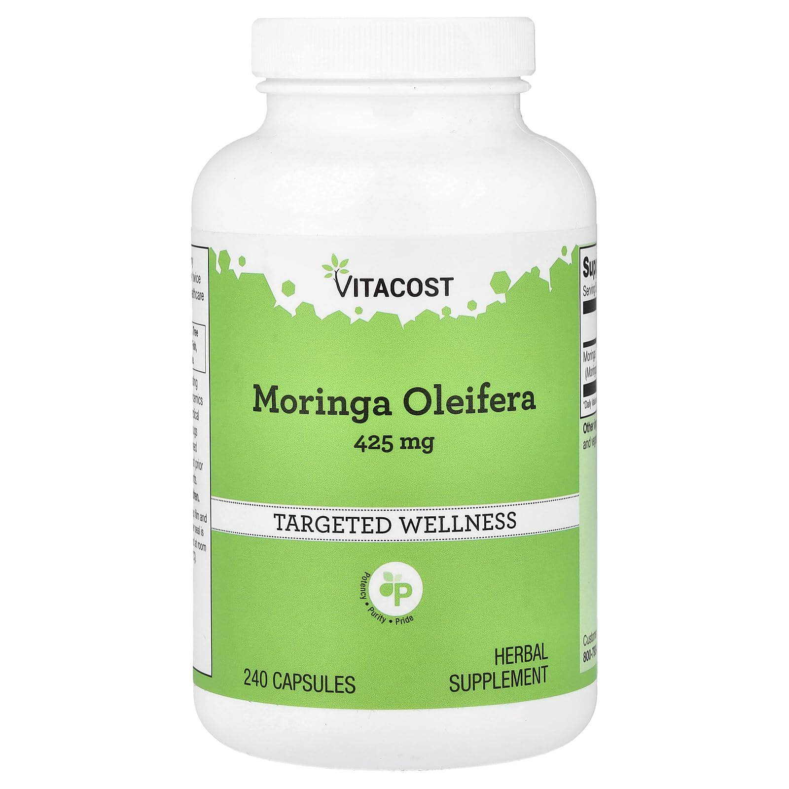 Vitacost Moringa Oleifera 425 mg, 240 Capsules