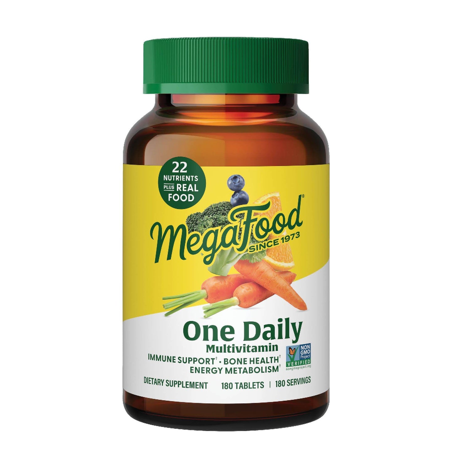 MegaFood One Daily Multivitamin for Women and Men Tablets, 180 Tablets