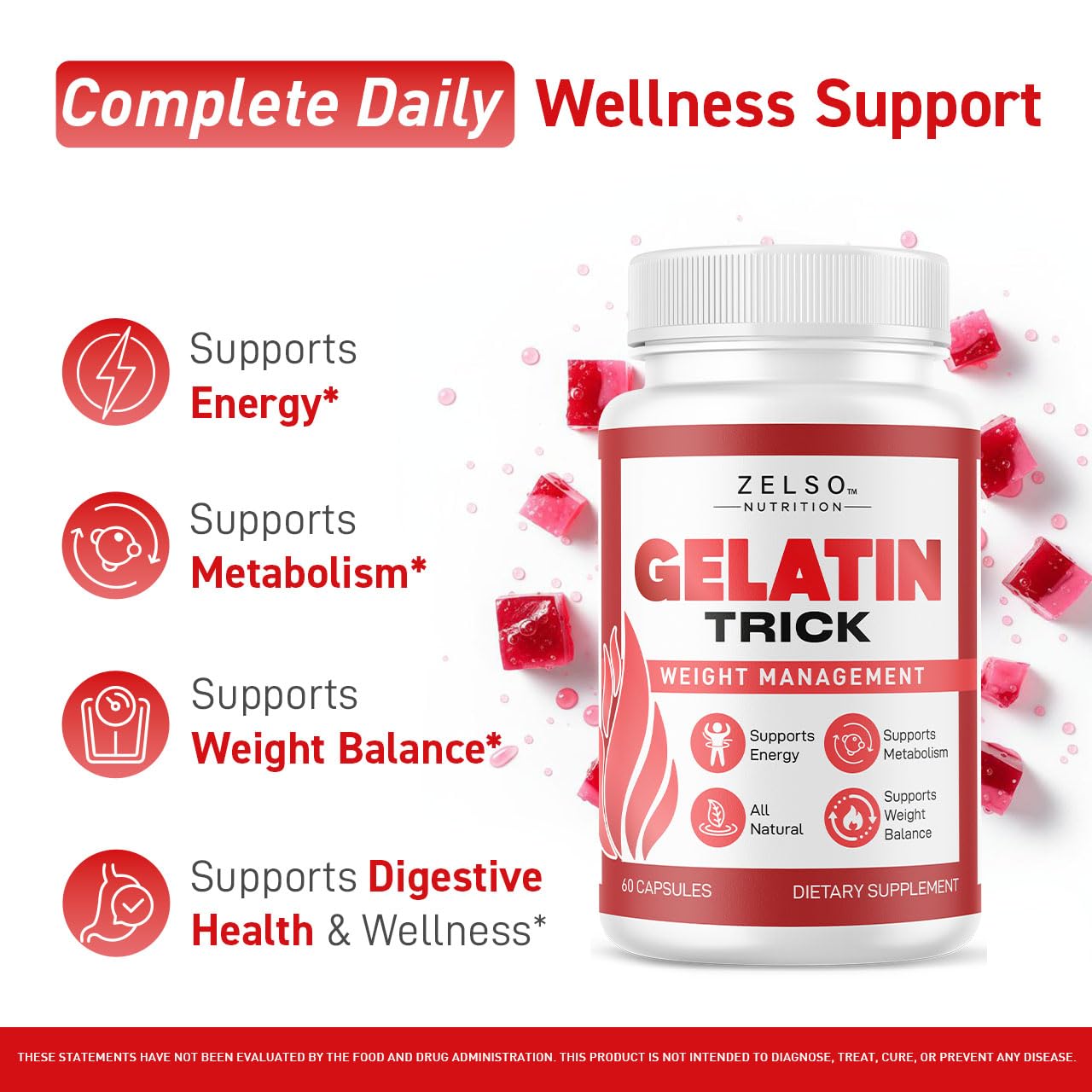 ZELSO Gelatin Trick Capsules 120
