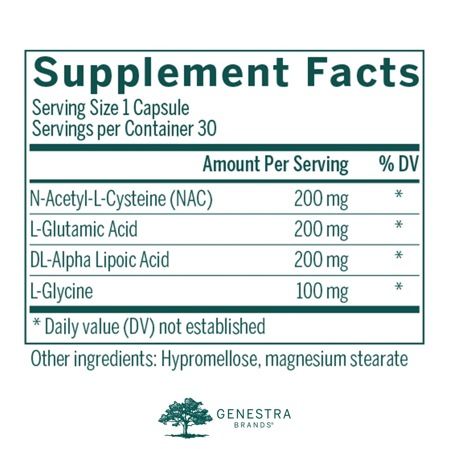 Genestra Brands Glutathione Precursors 30 Capsules