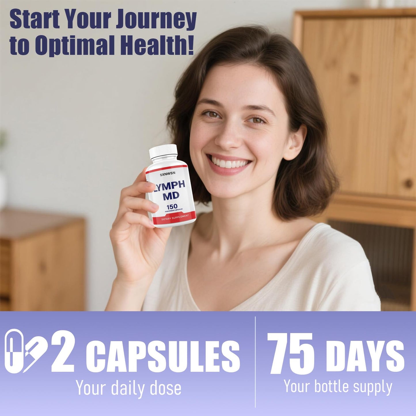 SXNWSN Lymph MD Comfort Capsules - Fast-Acting Dandelion & Bromelain Blend, Post-Meal Support for Foodies & Travelers, Vegan Gentle Formula - 1 Capsule