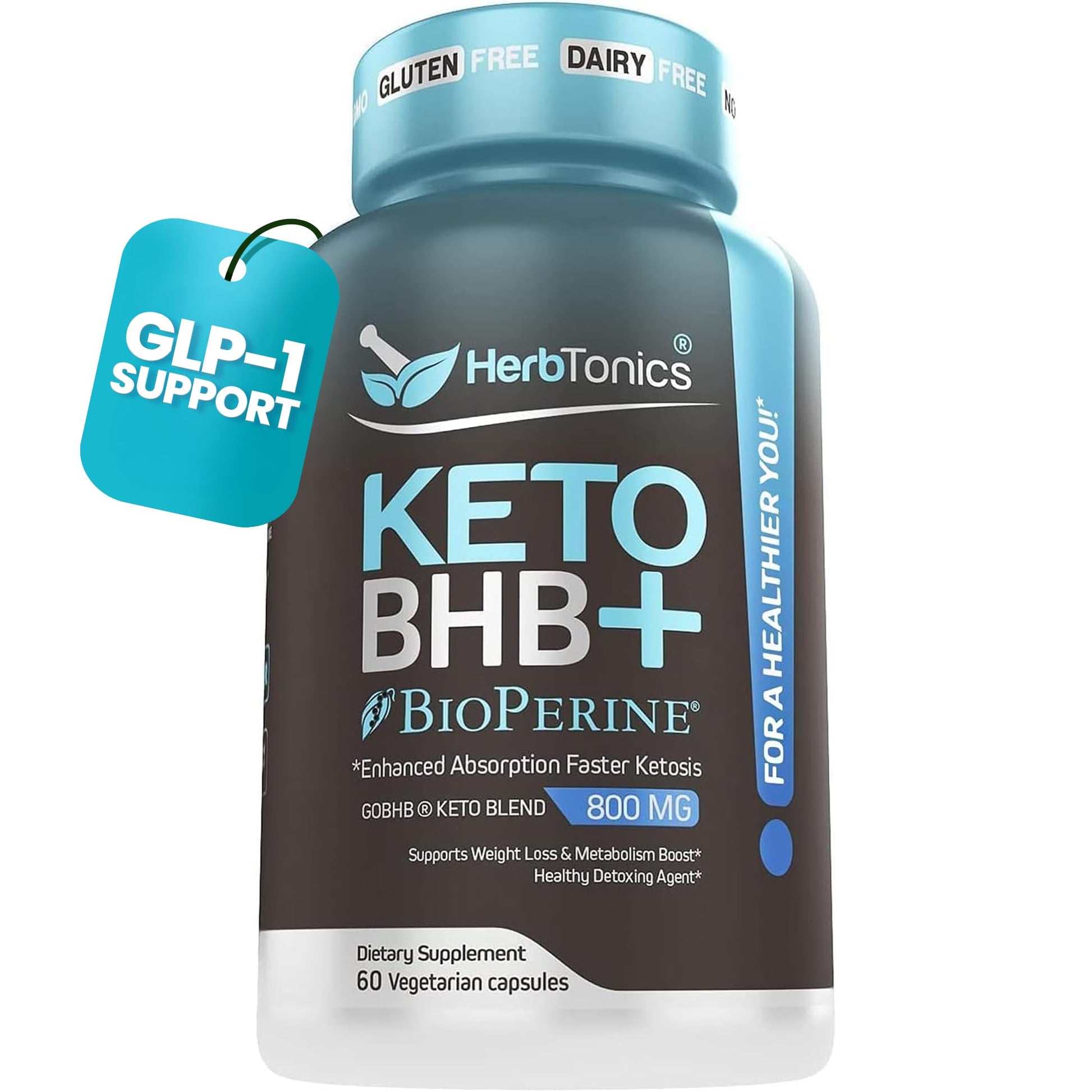 Herbtonics Keto BHB+ BioPerine Keto Pills 60 Capsules