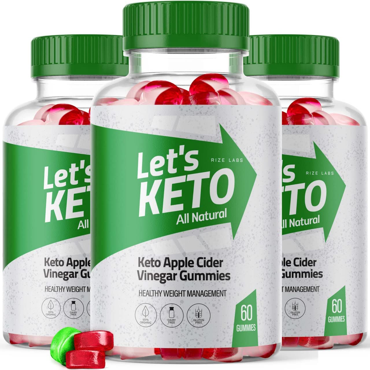 Rize Labs Lets Keto Apple Cider Vinegar Gummies, 180 Gummies