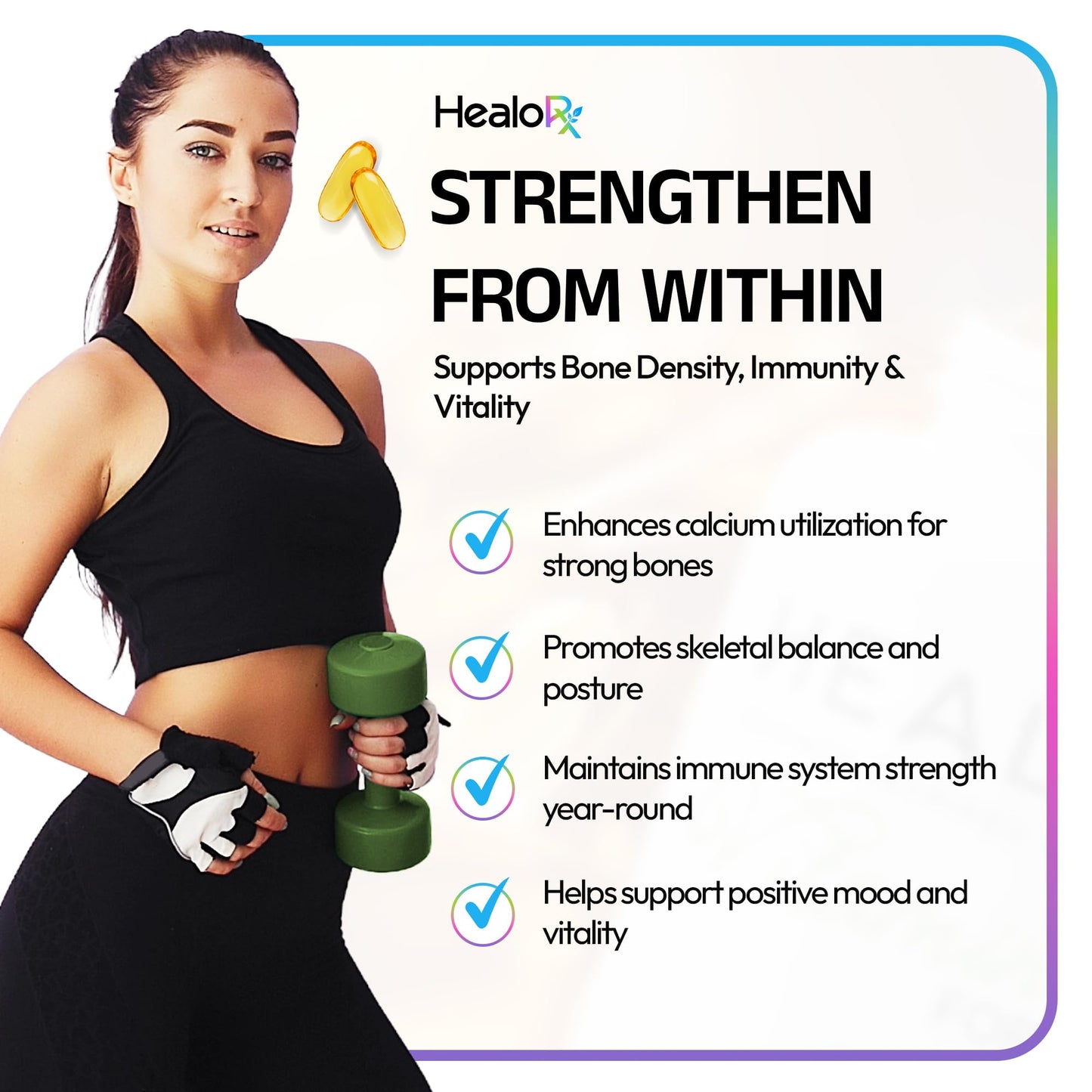 HEALOR Vitamin D3 5000 IU Softgels, High Absorption with Organic Olive Oil for Immune and Bone Health, 90 Count