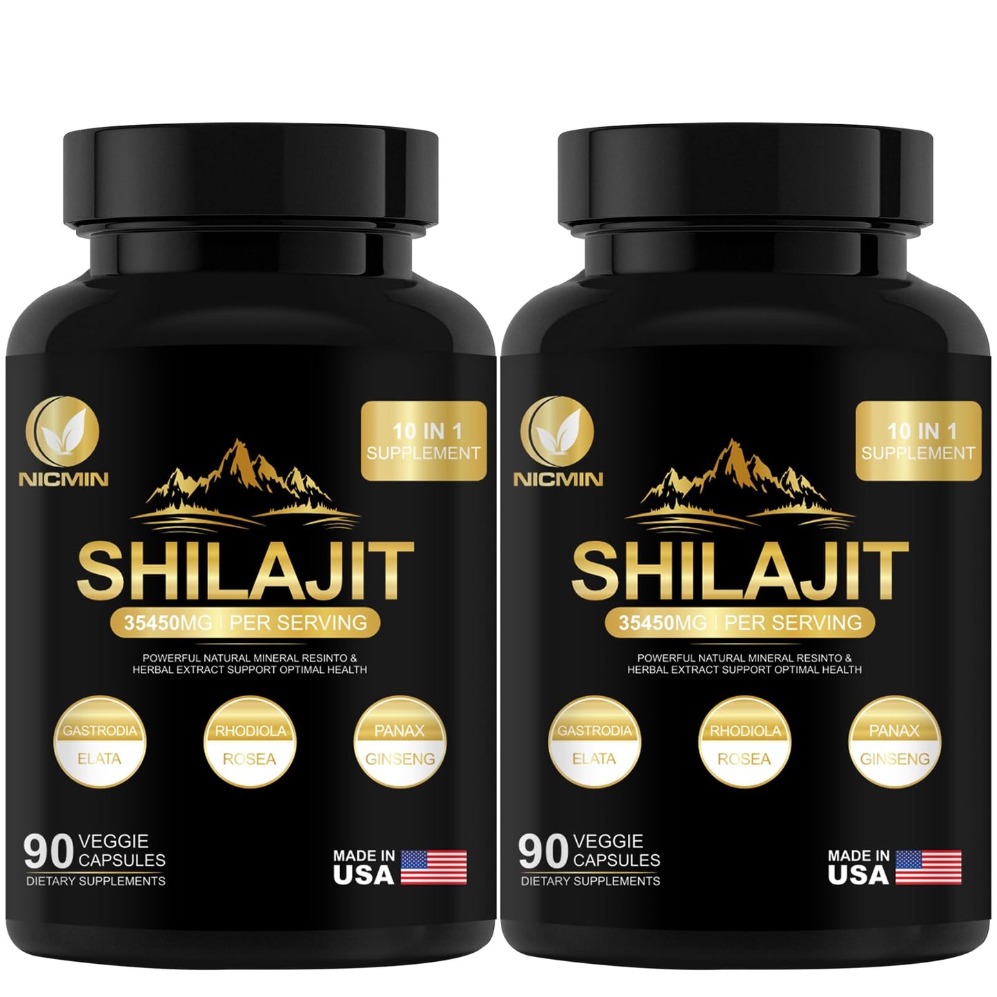NICMIN Pure Shilajit Supplement Capsules 180 Capsules