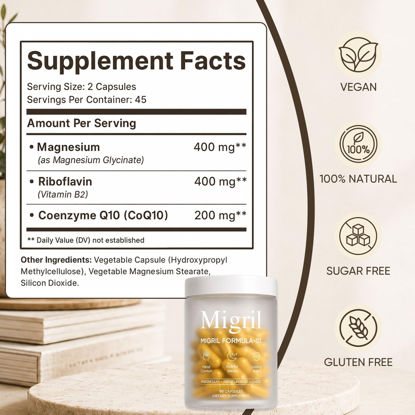 Migril Magnesium Capsules 90 Capsules