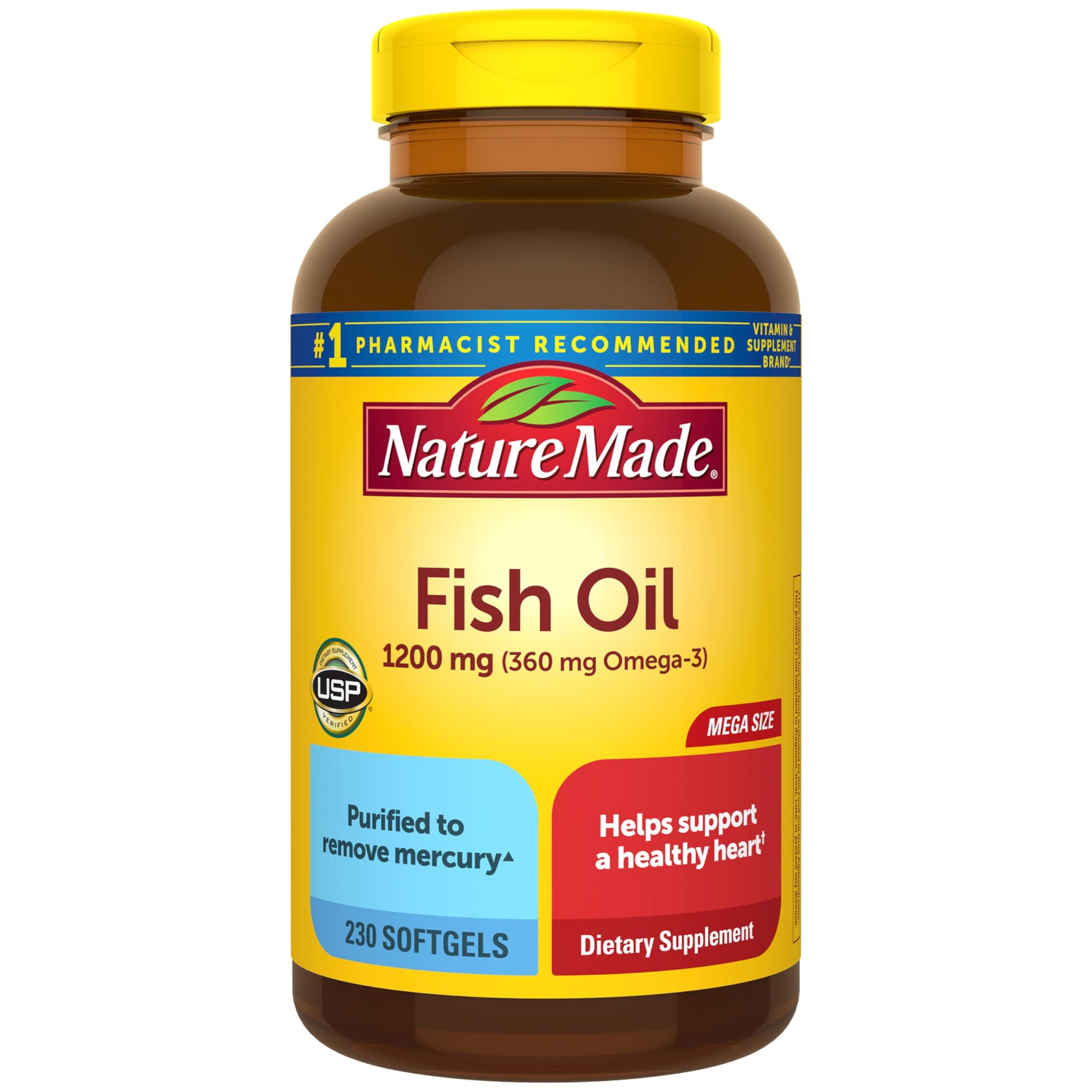 Nature Made Fish Oil Omega-3 Softgels 230 Softgels