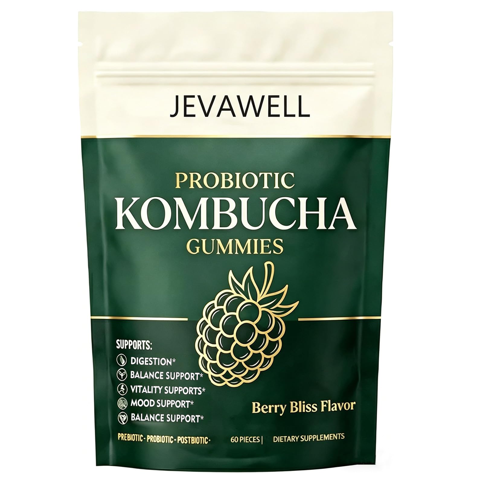 WUJECT Jevawell Kombucha 90 Capsules
