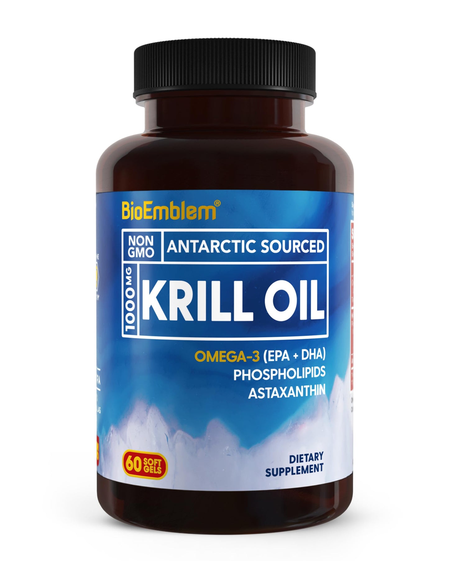 BioEmblem Antarctic Krill Oil Capsule 1000mg, 60 Count
