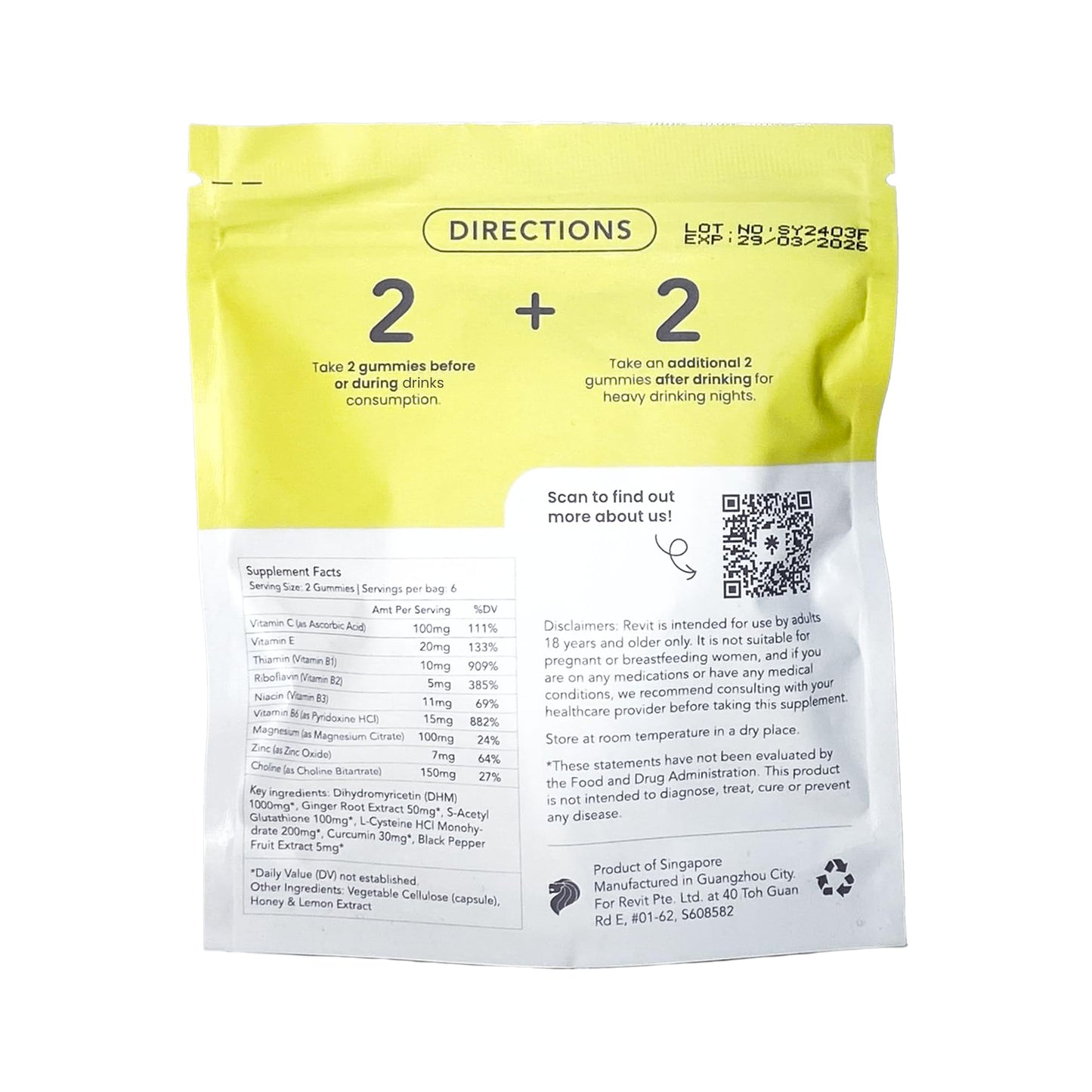 REVIT Post-Drinking Recovery Gummy Chewables 6