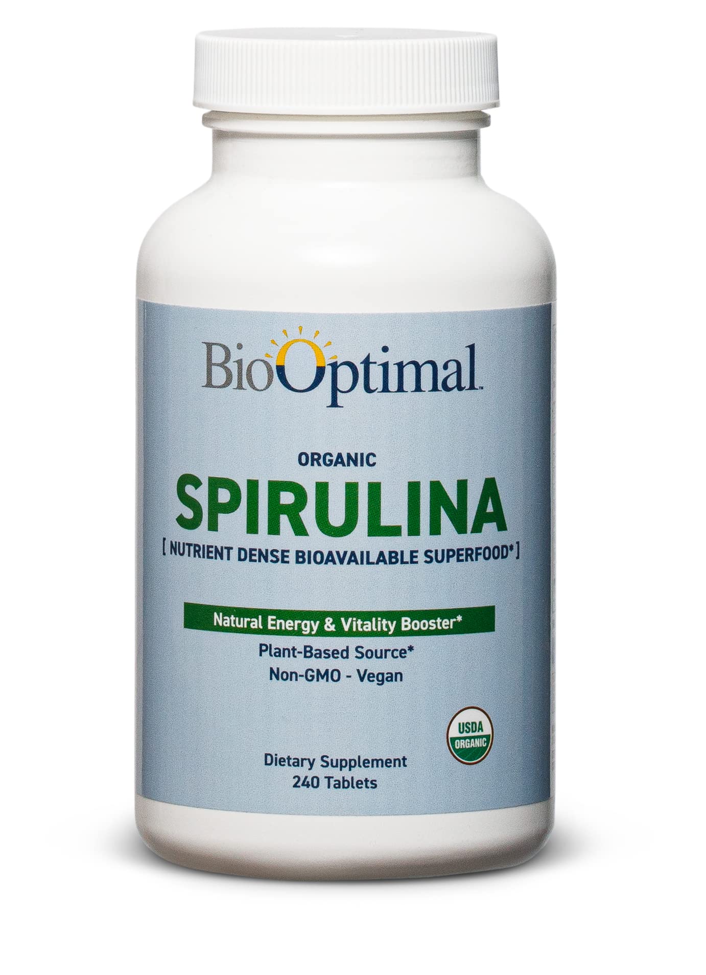 BioOptimal Organic Spirulina Tablets - 240 Tablets