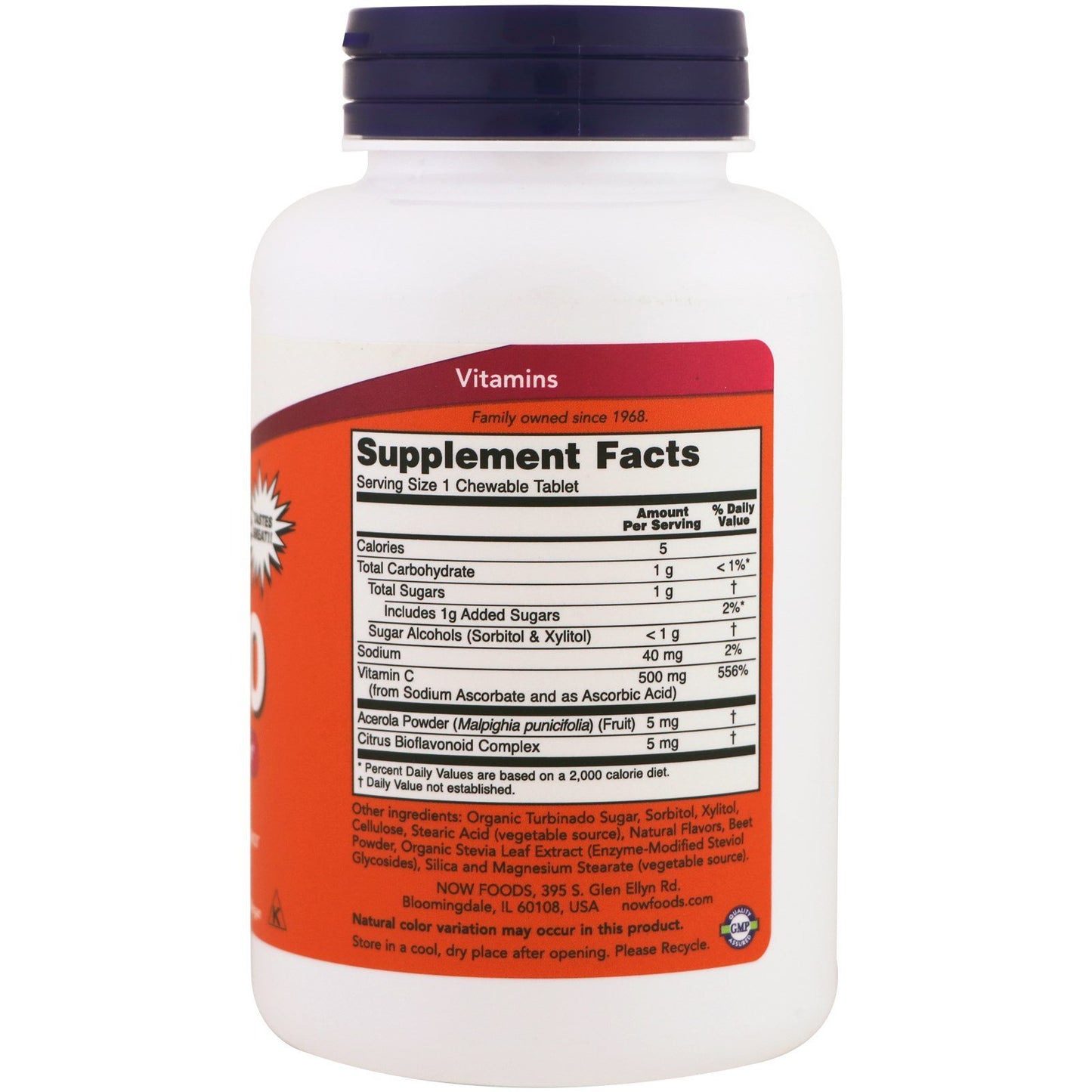 NOW Foods Vitamin C-500 Calcium Ascorbate-C Tablets 100