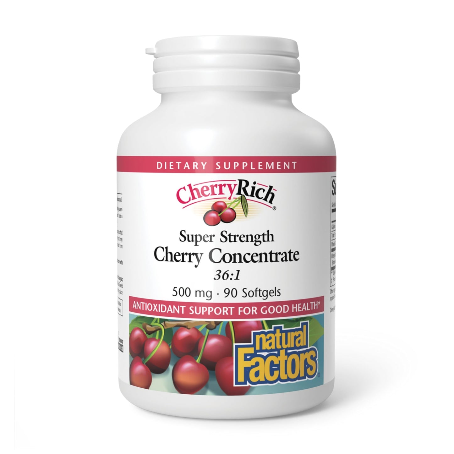 Natural Factors CherryRich Super Strength Cherry Concentrate Softgels, 90 Count