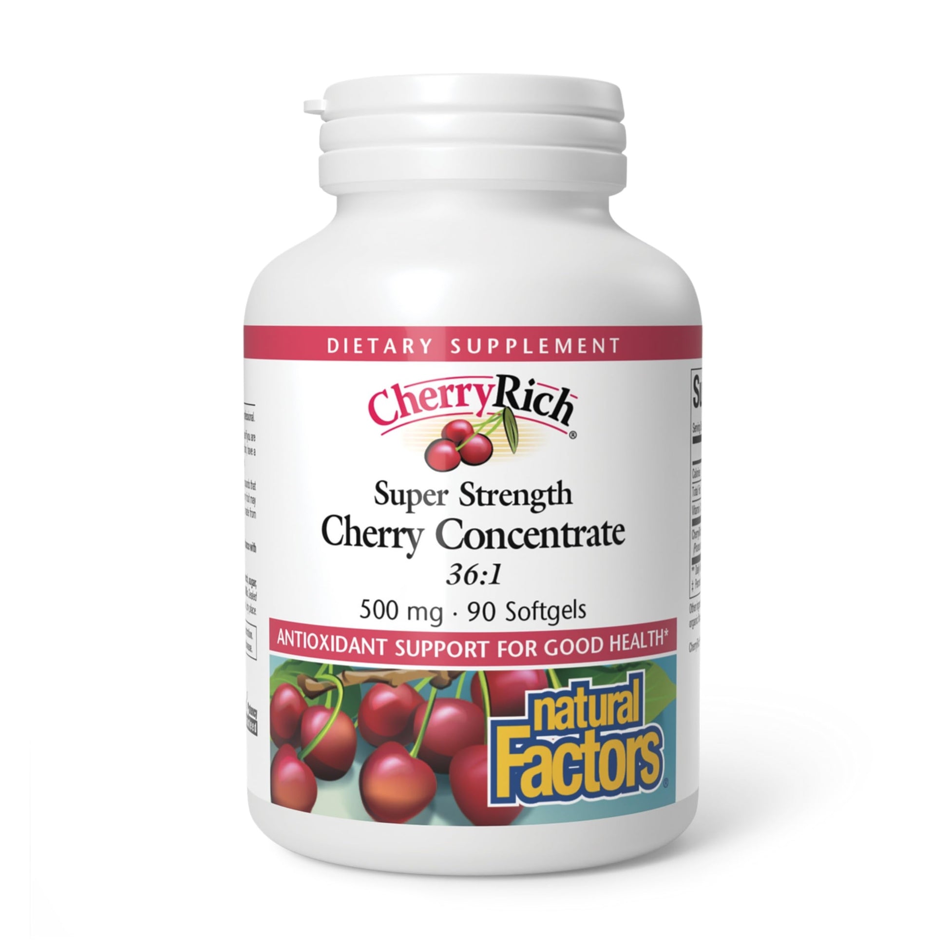 Natural Factors CherryRich Super Strength Cherry Concentrate Softgels, 90 Count