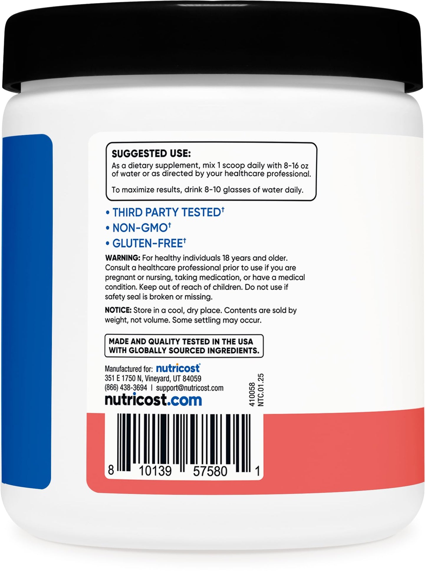 Nutricost Creatine Monohydrate + Hydration Watermelon Flavored Powder, 9 Ounce