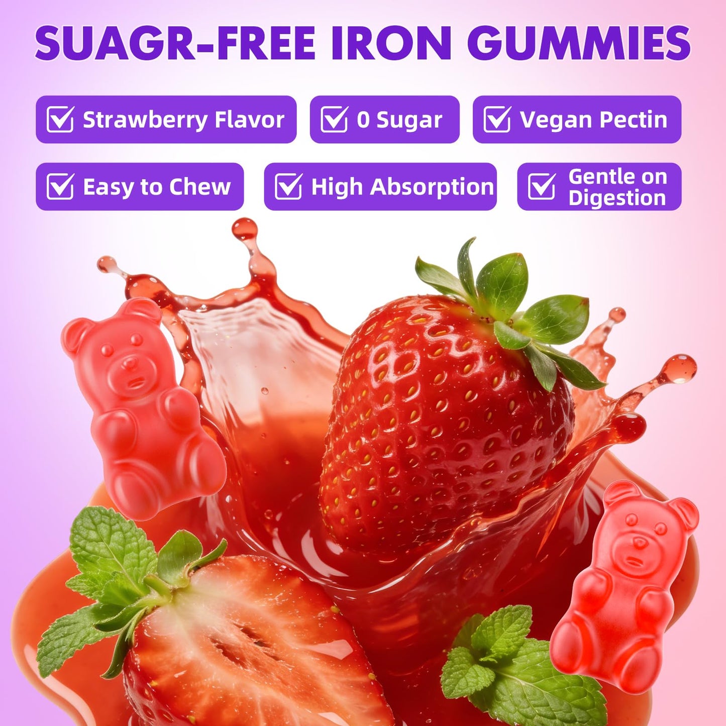 softbear Iron Gummies Gummy 60 Count