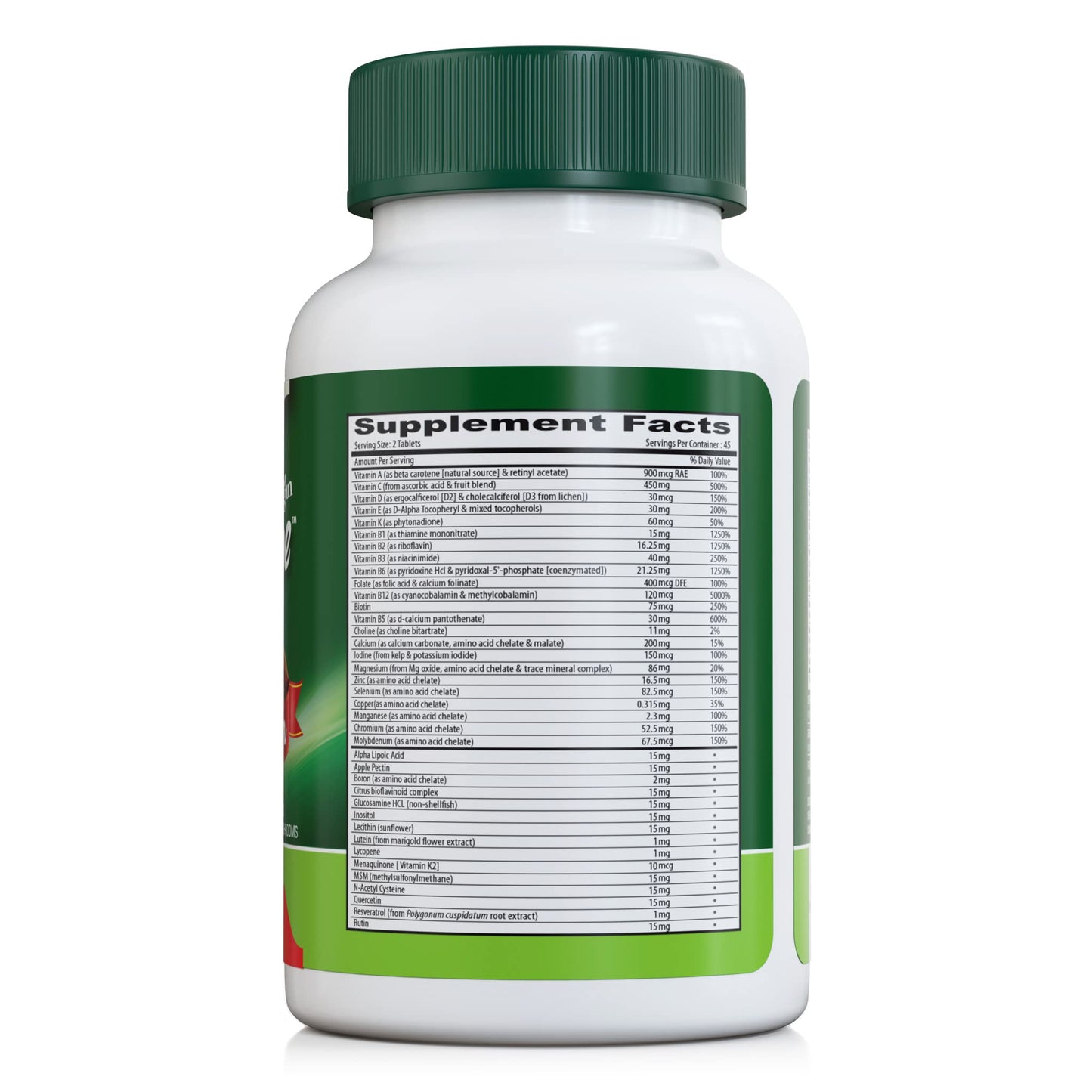 DEVA Tuba Prime Vegan Multivitamin Iron-Free Tablet, 90 Tablets