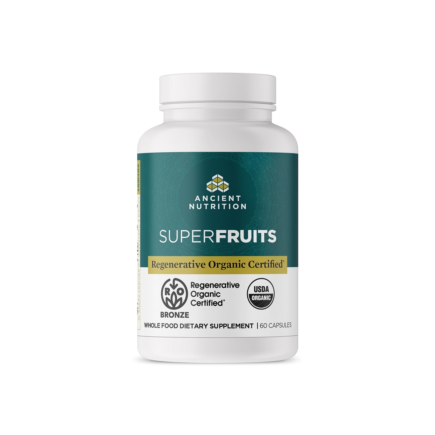 Ancient Nutrition Regenerative Organic Certified SuperFruits Capsules, 60 Count