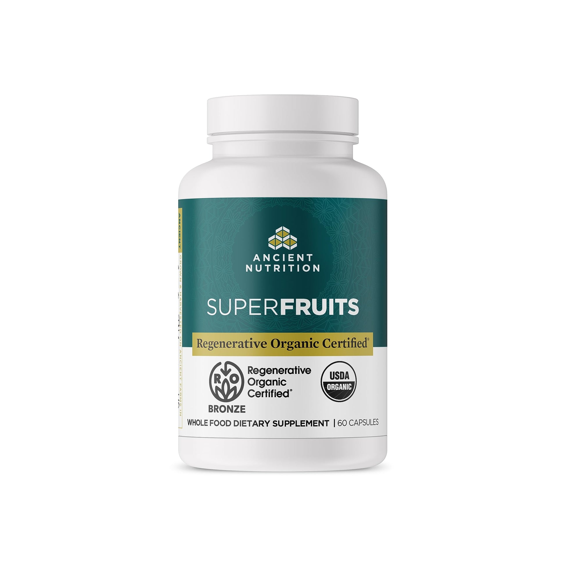 Ancient Nutrition Regenerative Organic Certified SuperFruits Capsules, 60 Count