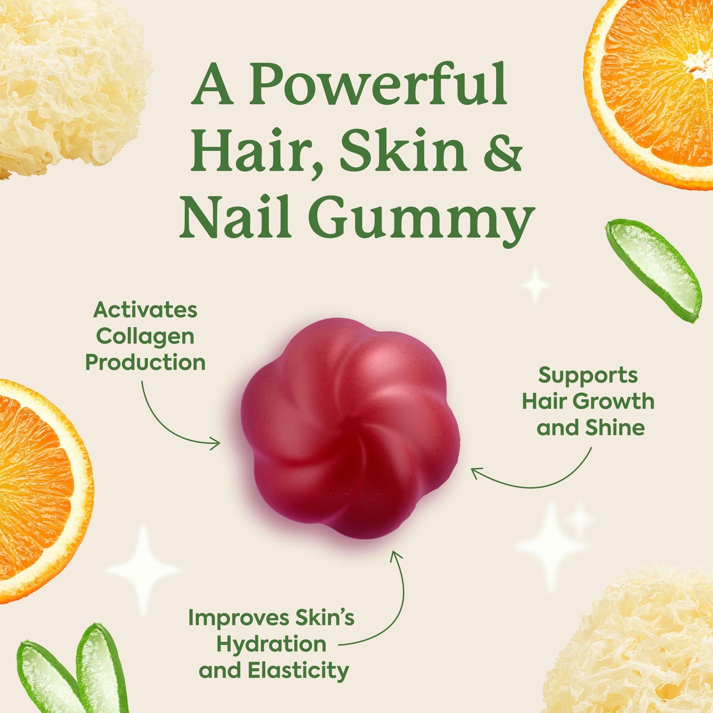 Plant People WonderBeauty Hair Gummies, 60 Count