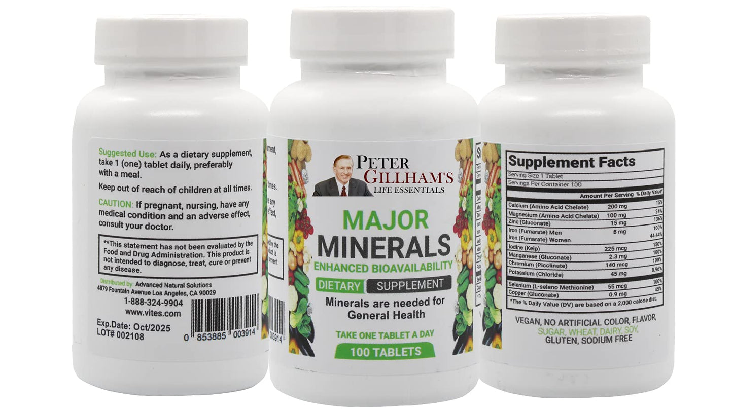 Peter's Choice Major Minerals Tablets, 100 Count
