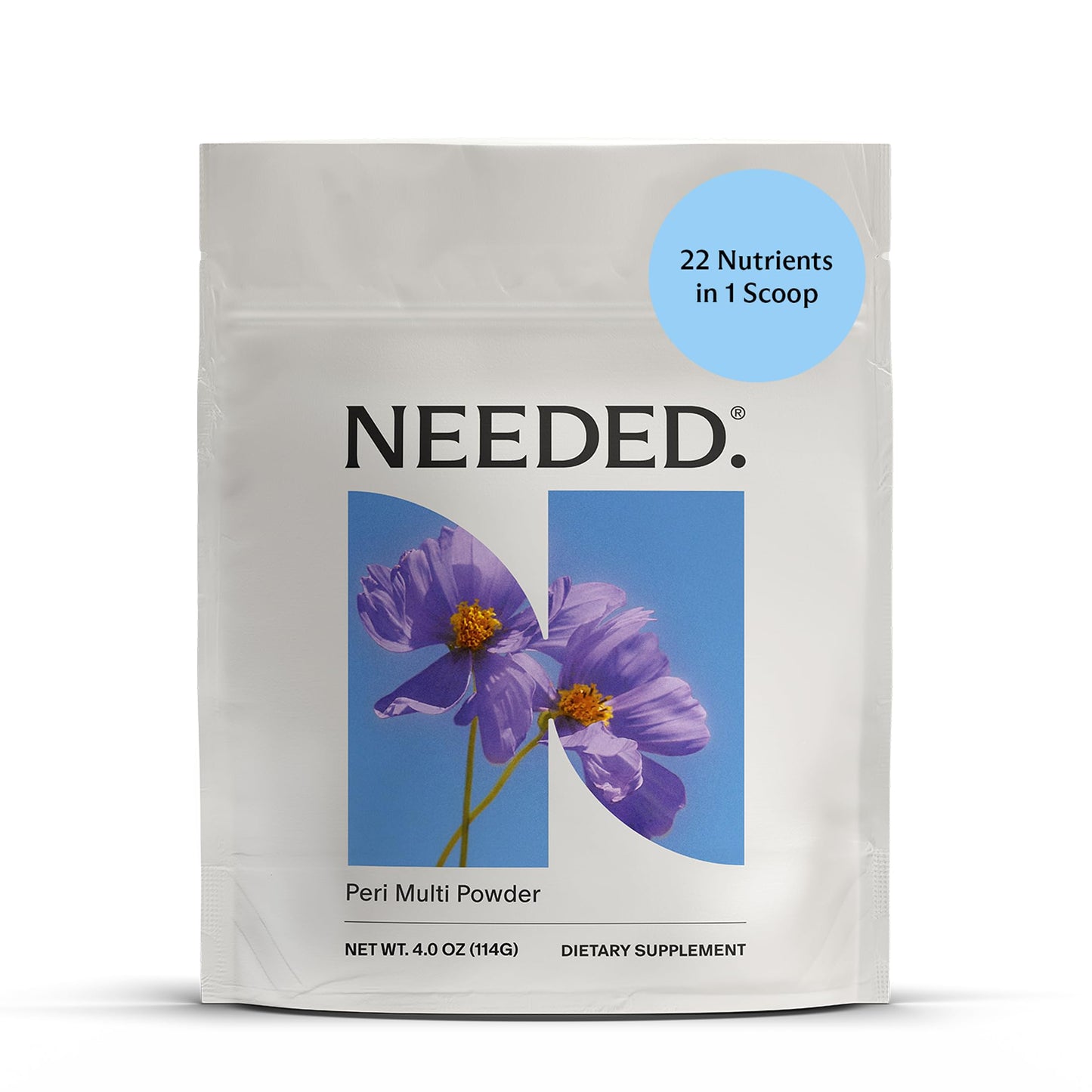 Needed. Perimenopause Multivitamin Powder for Women with Vitamin B12, Vitamin D, Magnesium & Choline - 4 oz
