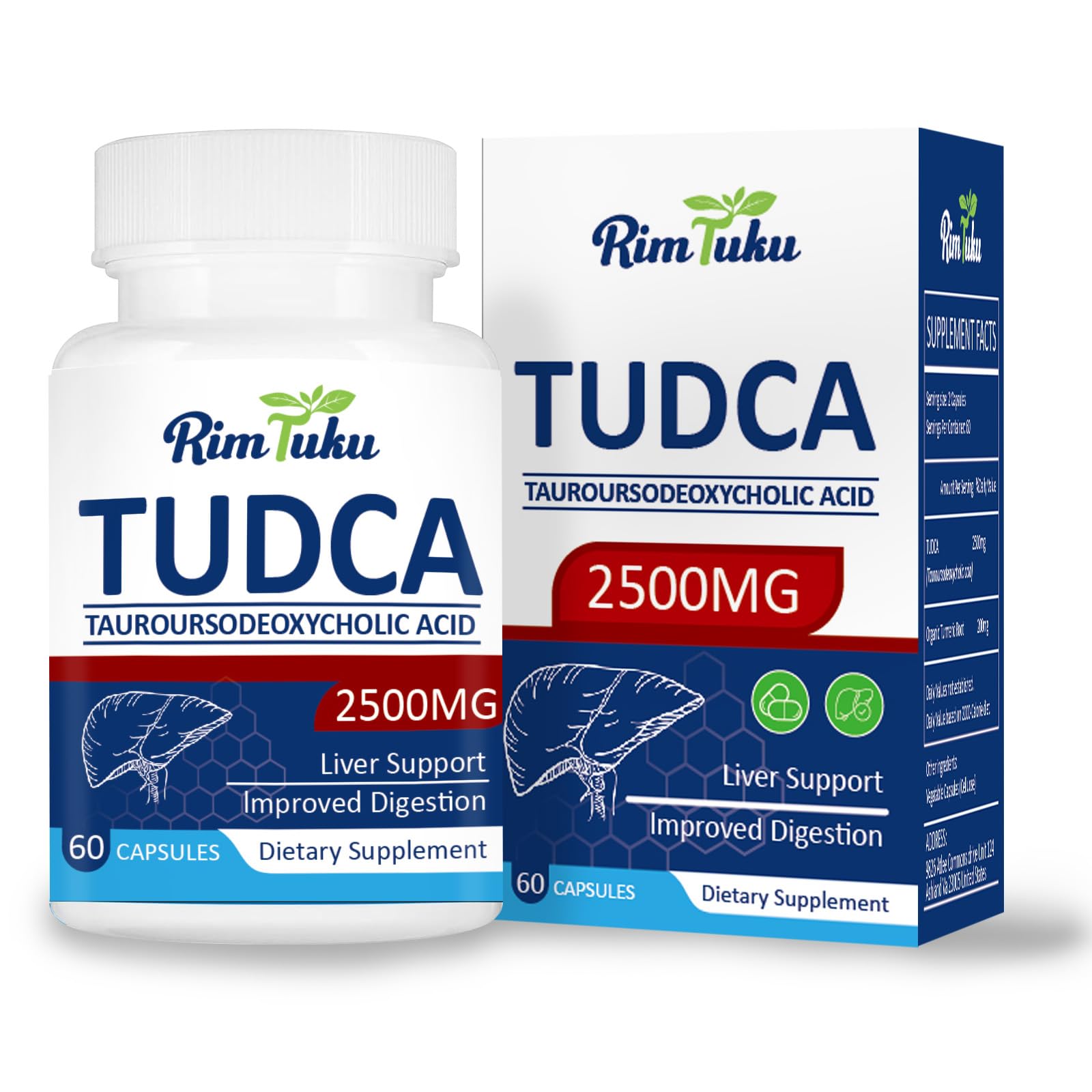 RimTuku 2500mg TUDCA Supplement Capsule 60 Count
