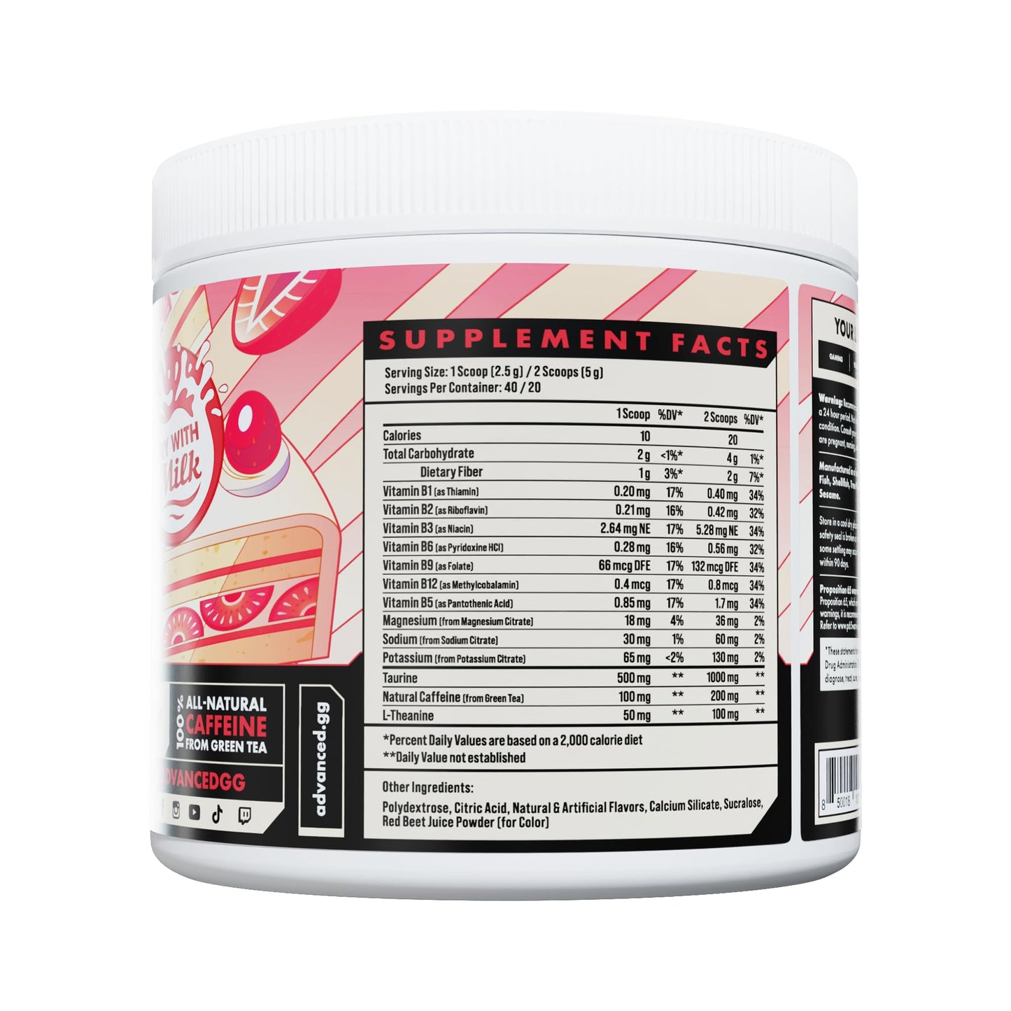 Advanced Energy - Energy Boosting Formula with Electrolytes for Hydration - L-Theanine to Combat Jitters - Sugar Free & Keto Friendly - No Maltodextrin Powder 4.58 Ounce
