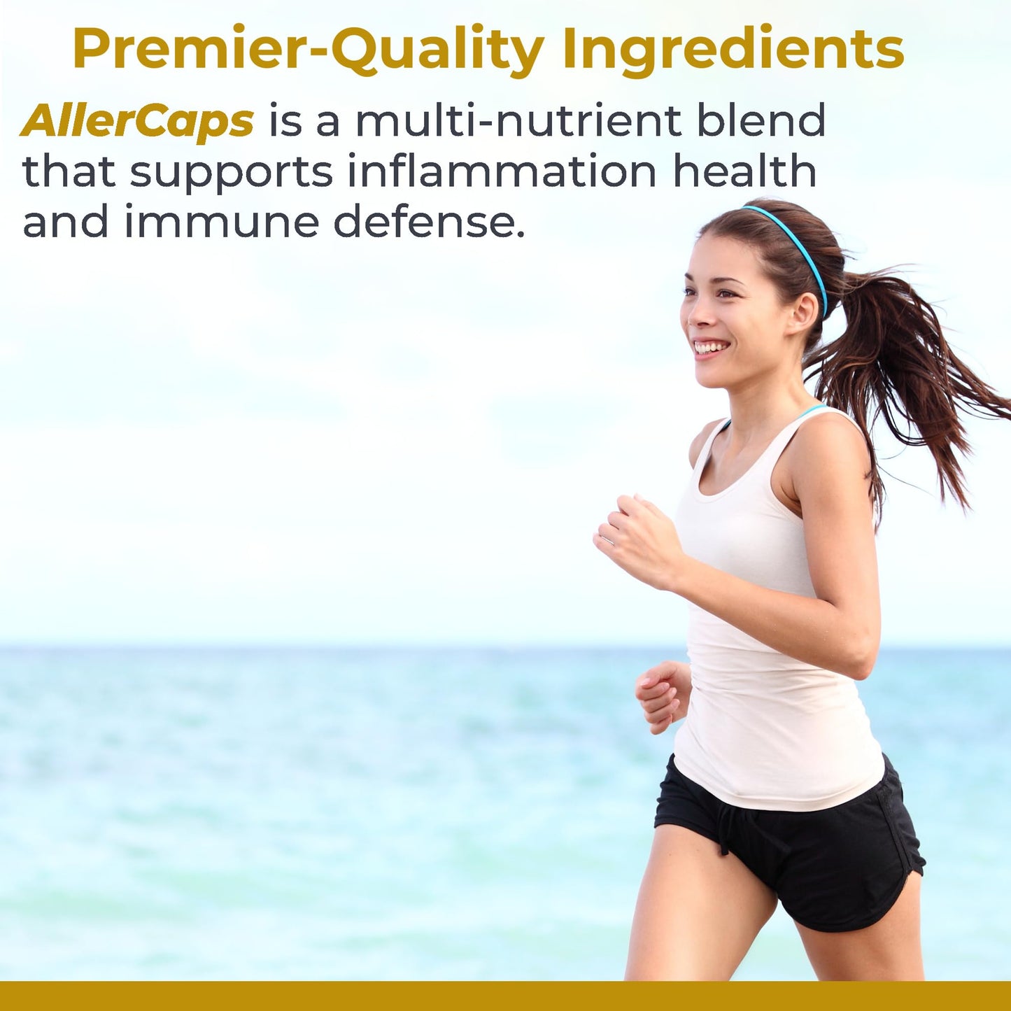 Premier Research Labs AllerCaps Lung Health Supplement with NAC/N-Acetyl Cysteine, Bromelain, Reishi Mushroom & Quercetin, Immune Support Formula, 90 Capsules