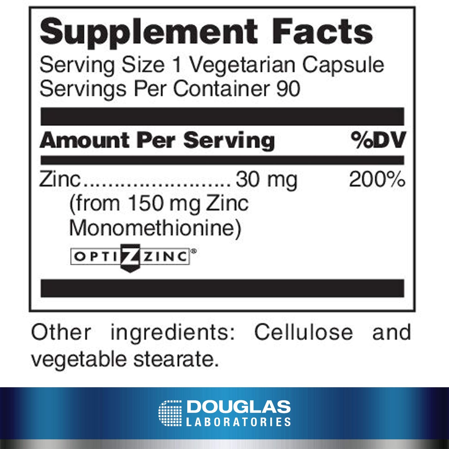 Douglas Laboratories Opti Zinc 30 mg Capsules, 90 Count