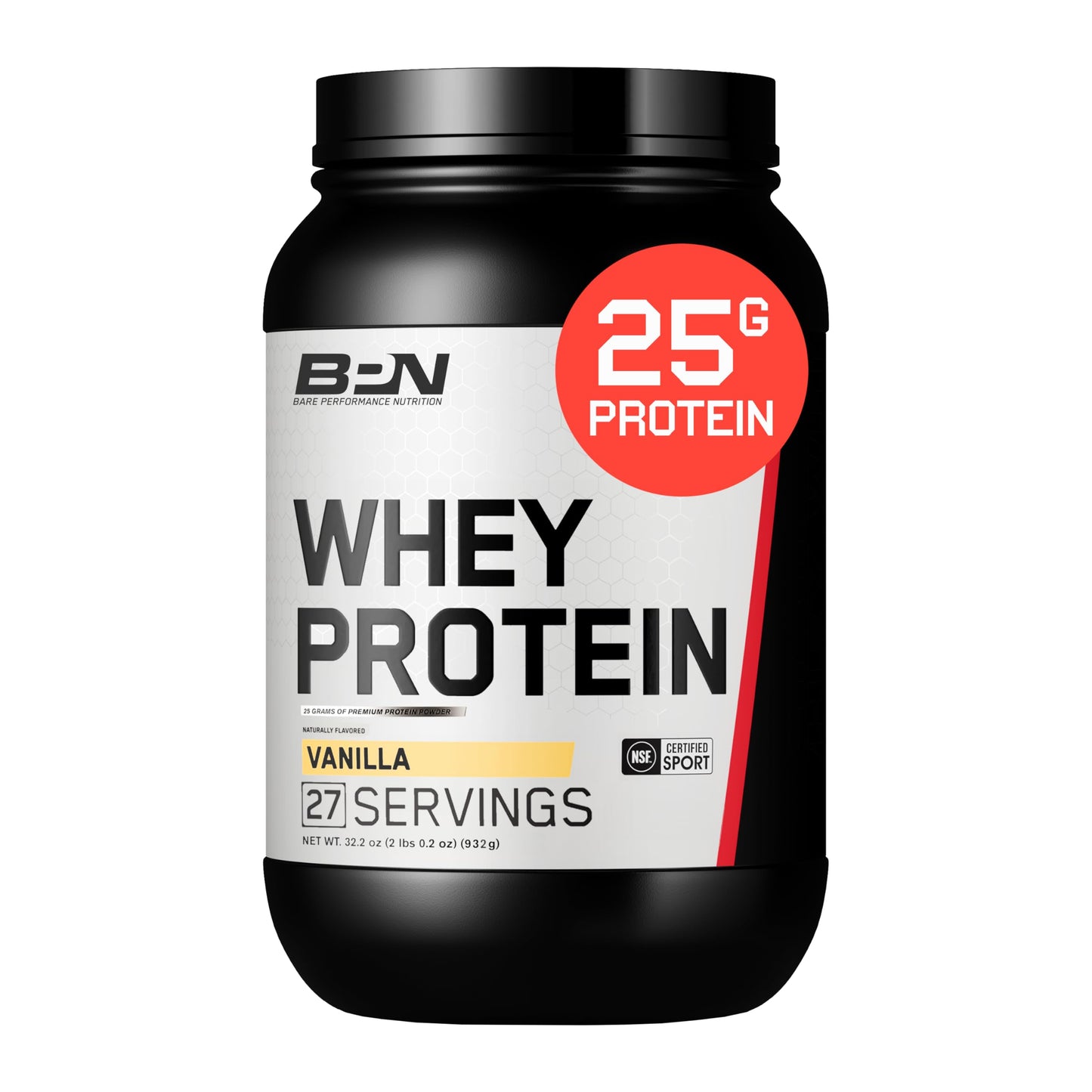 BARE PERFORMANCE NUTRITION BPN Whey Protein + Casein Protein Powder Blend, Vanilla, 32 Servings