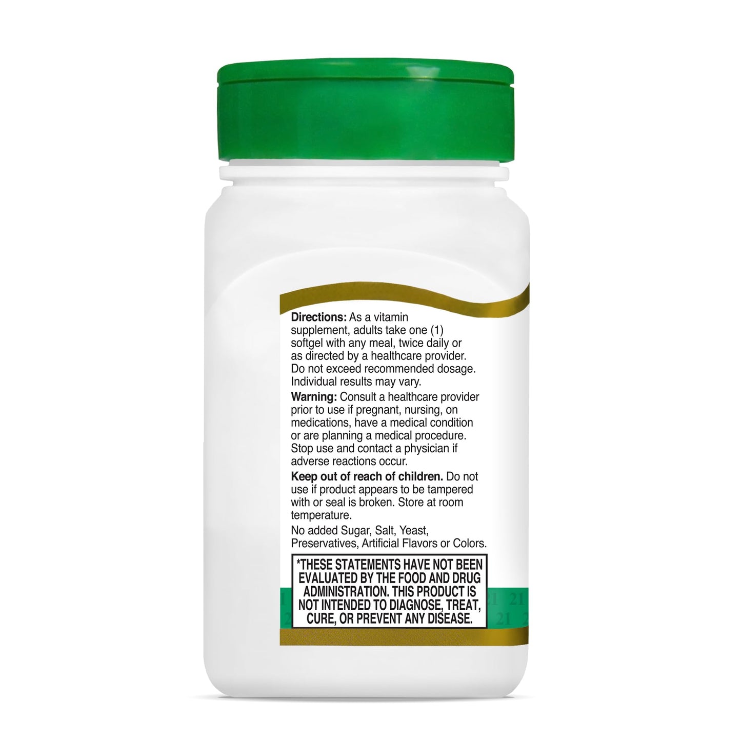 21st Century E 400 I.U. Natural (D-Alpha) Vitamin E Softgels, 110 Count