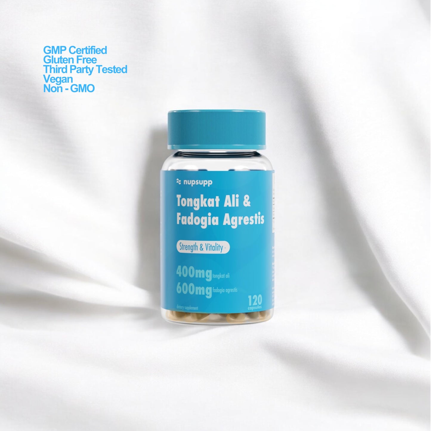 nupsupp Tongkat Ali & Fadogia Agrestis Supplement 120 Capsules