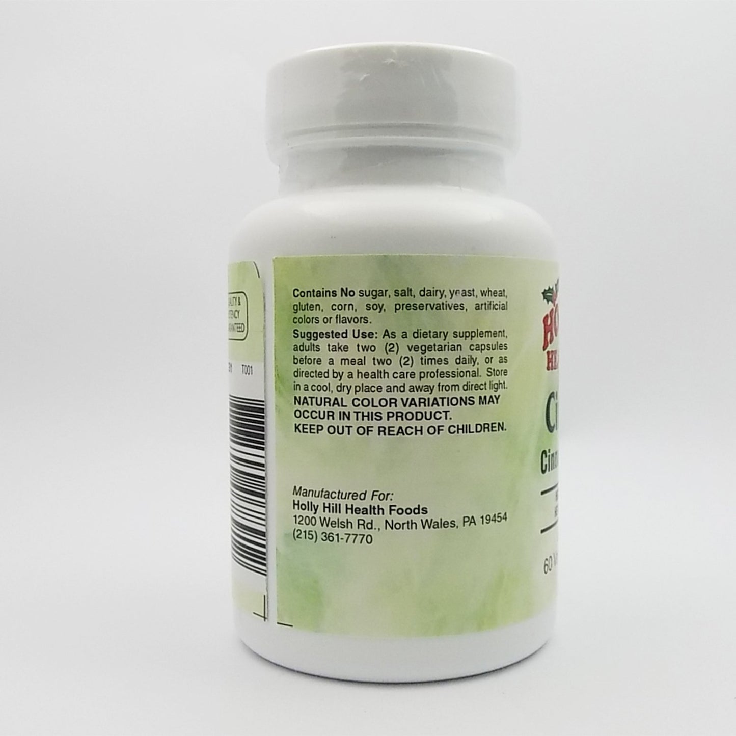 Holly Hill Health Foods Cinnamon Cinnulin PF 250 mg Capsules, 60 Count