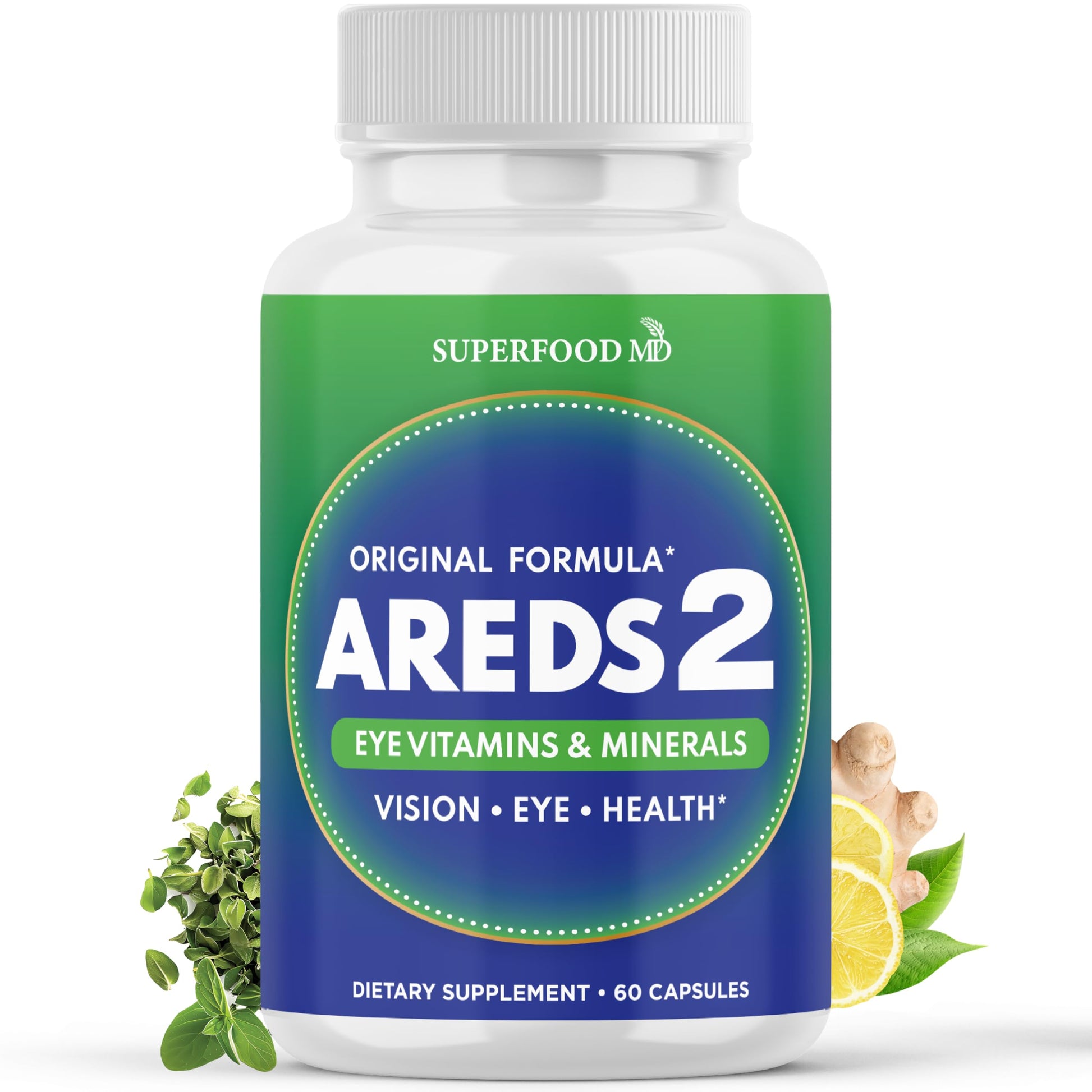 Superfood MD AREDS 2 Eye Vitamin & Mineral Supplement Capsule, 60 Count