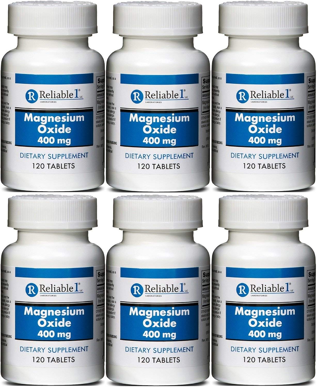 Reliable-1 Laboratories Magnesium Oxide 400 mg Dietary Supplement Tablets, 720 Tablets