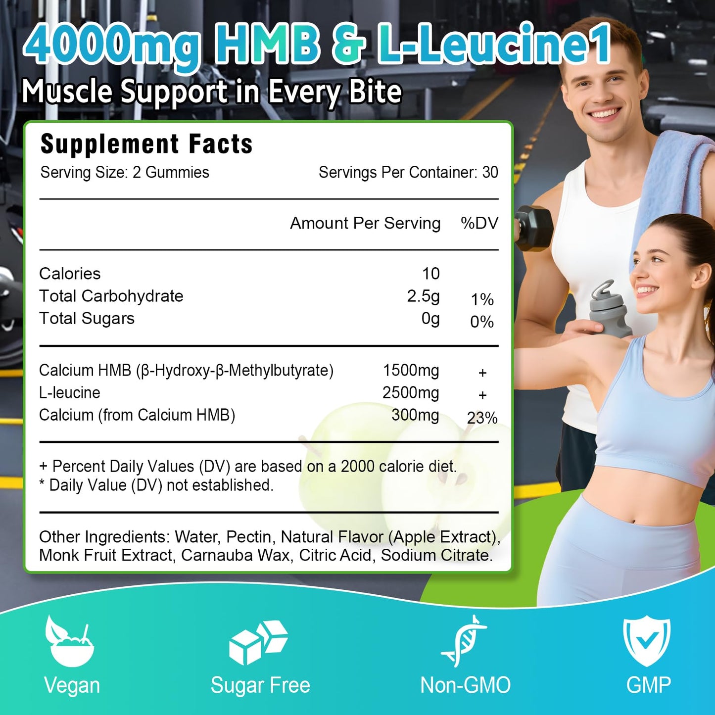 Zetelixia HMB and L-Leucine Gummies, 120 Count