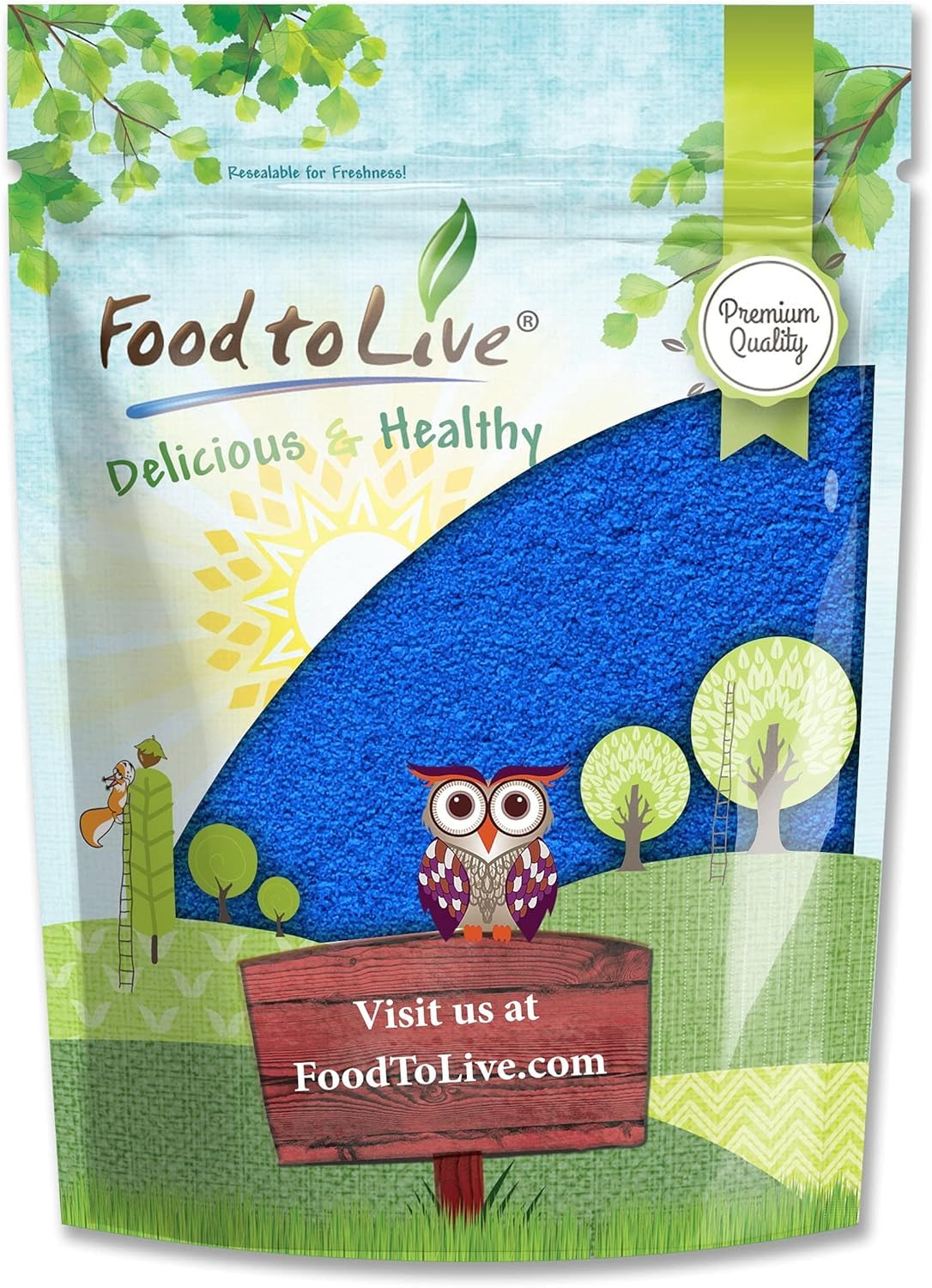 Food to Live Blue Spirulina Powder, 12 Ounces