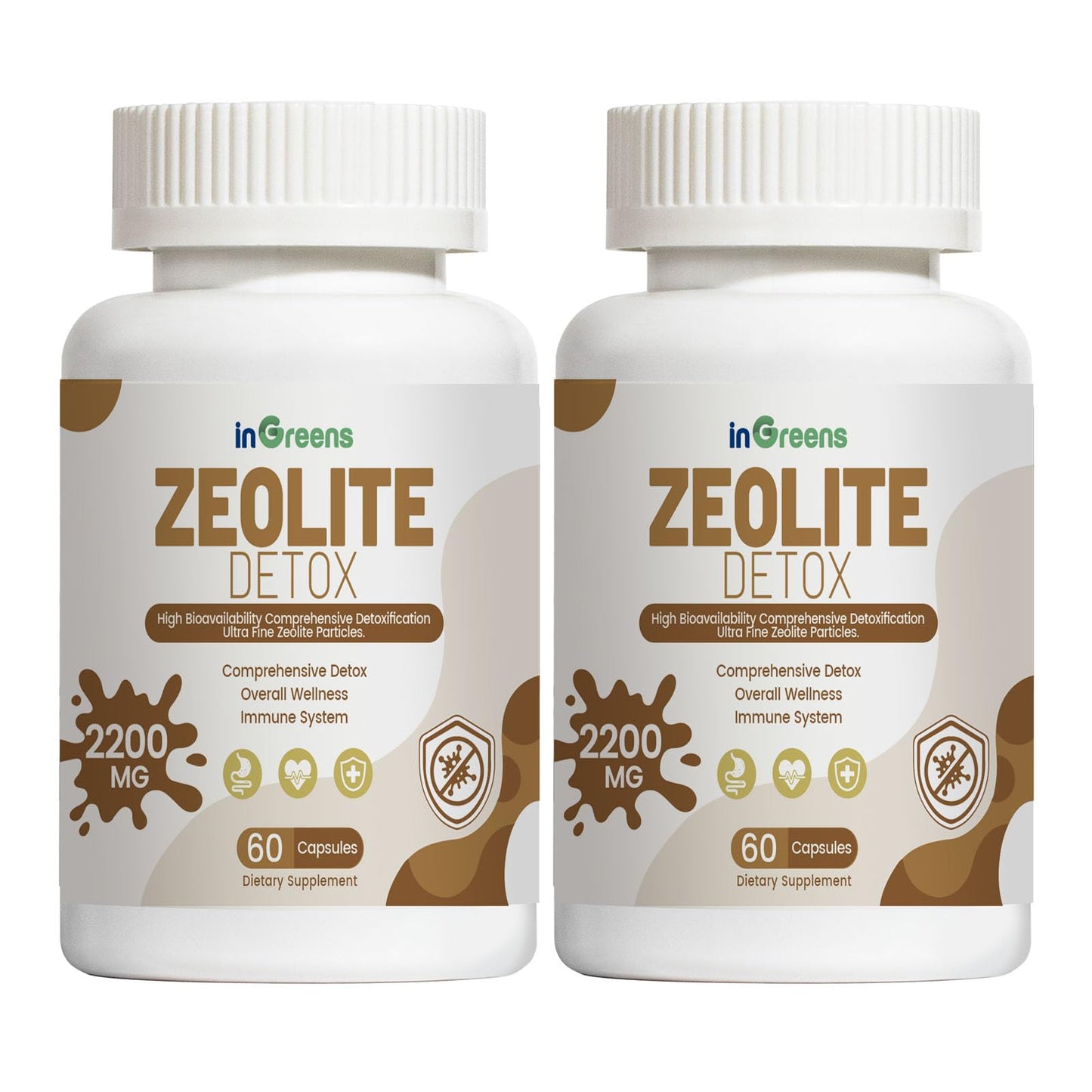 inGreens 6-in-1 Zeolite Detox Capsules, 120 Capsules