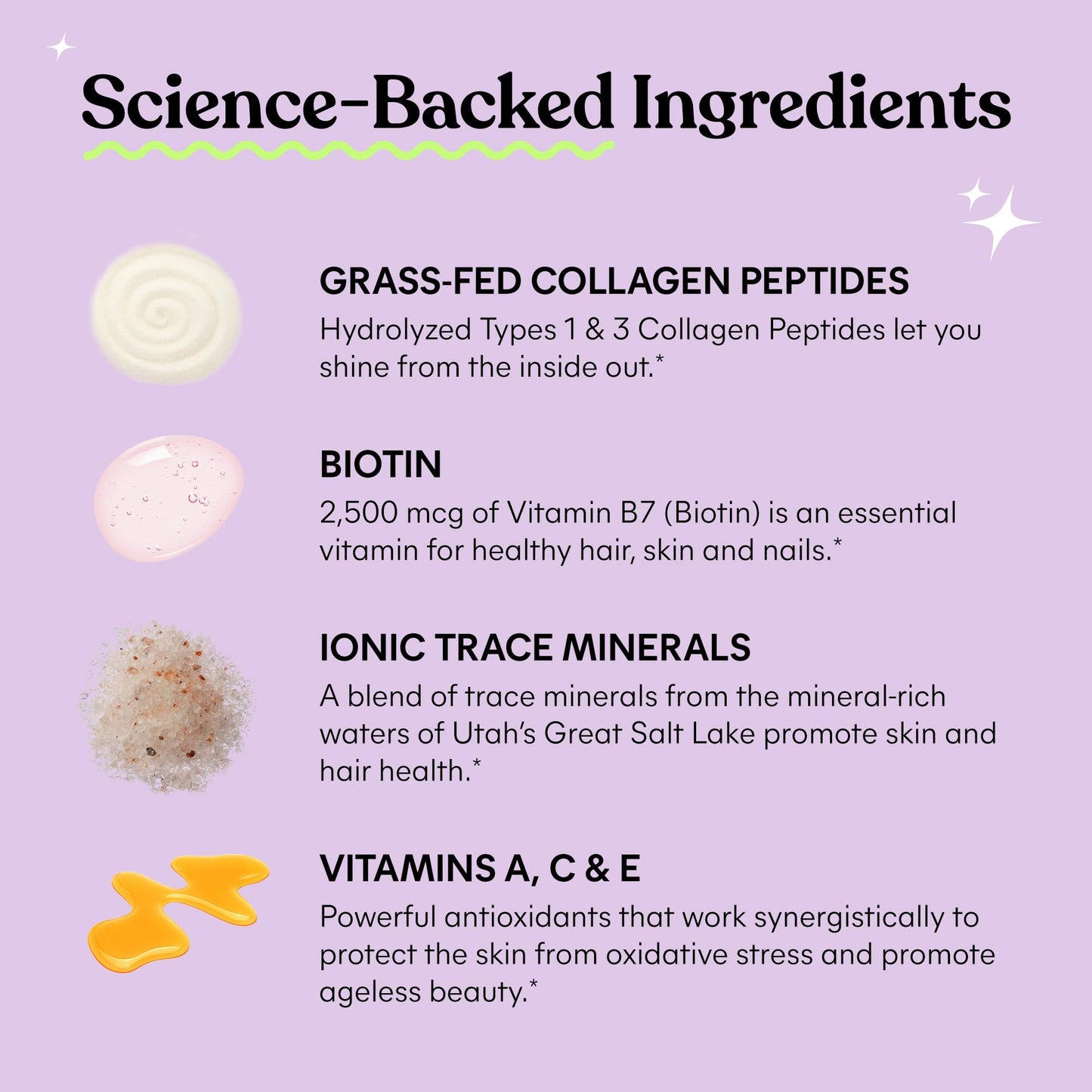 Lemme Glow Collagen Gummies for Thick Hair, Strong Nails & Healthy Skin with Multi-Collagen Peptides, Biotin, Trace Minerals, Zinc, Vitamins A, C & E, 60 Gummies