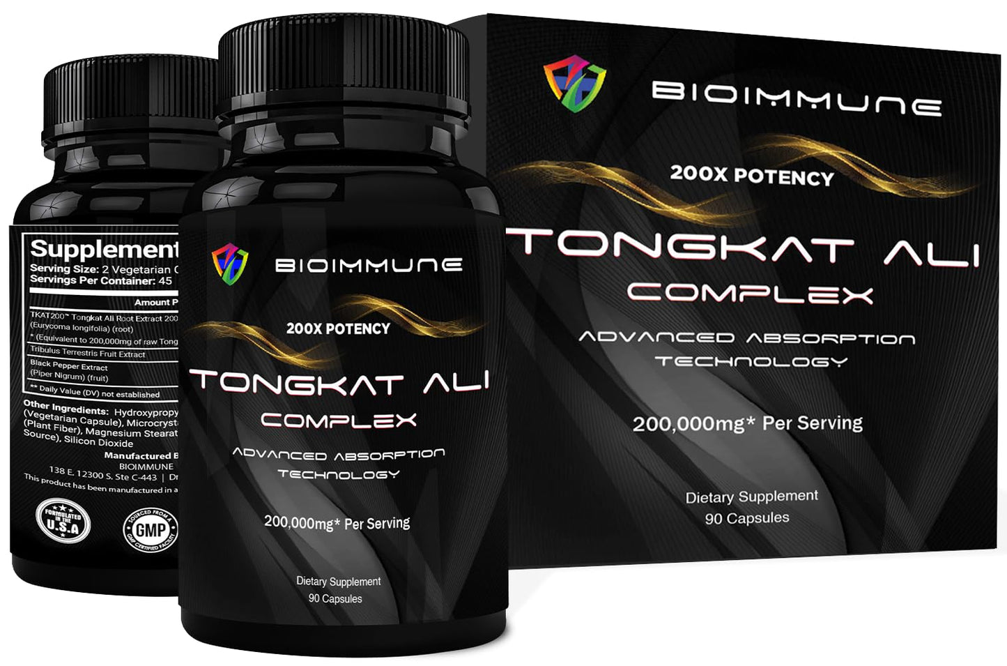 BioImmune Longjack Tongkat Ali Ultra Concentrated Purified Extract Capsule, 90 Capsules