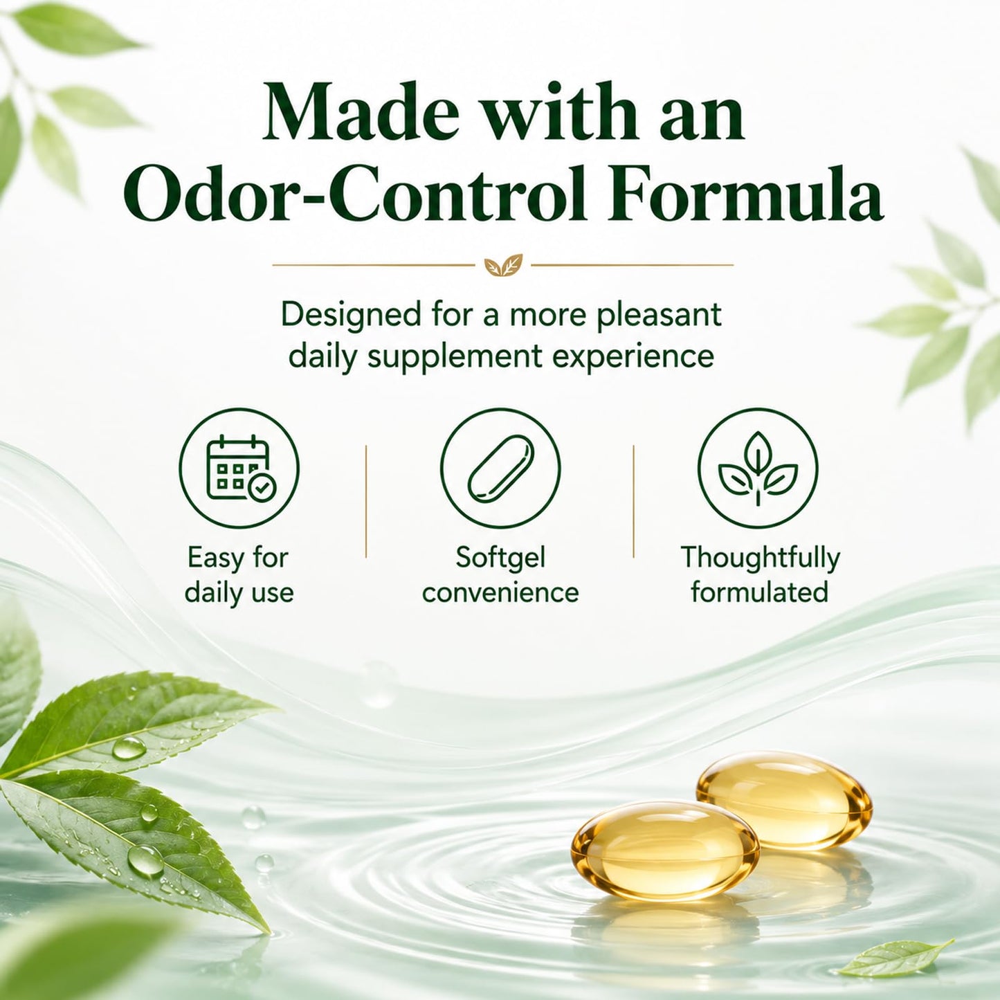 Ikokei Elvarim Odorless Aged Garlic Extract Garlic Supplement 2-Year Matured Softgel, 60 Count
