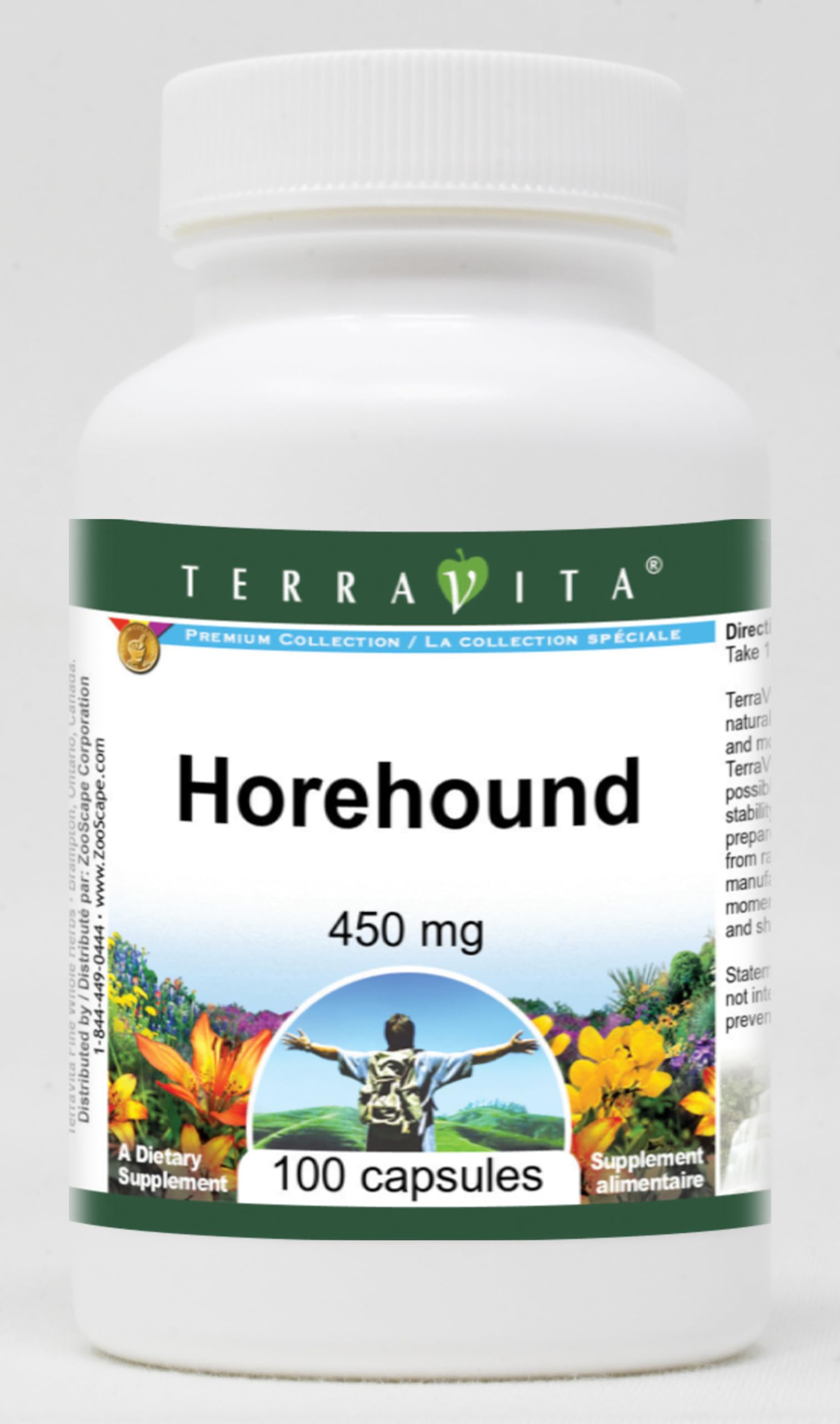 Terravita Horehound 450 mg Capsules, 300 Count