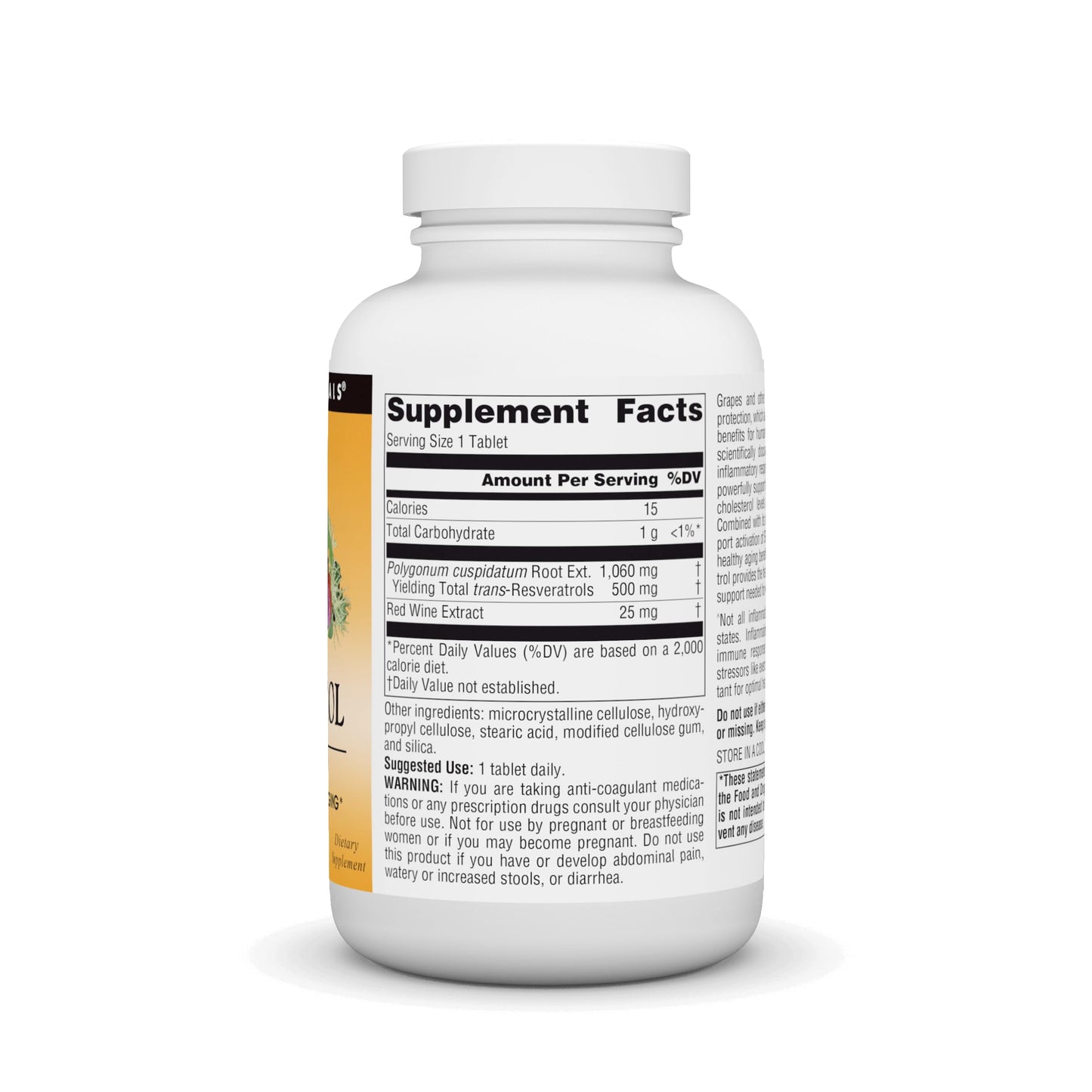Source Naturals Resveratrol 500 Tablet, 120 Count