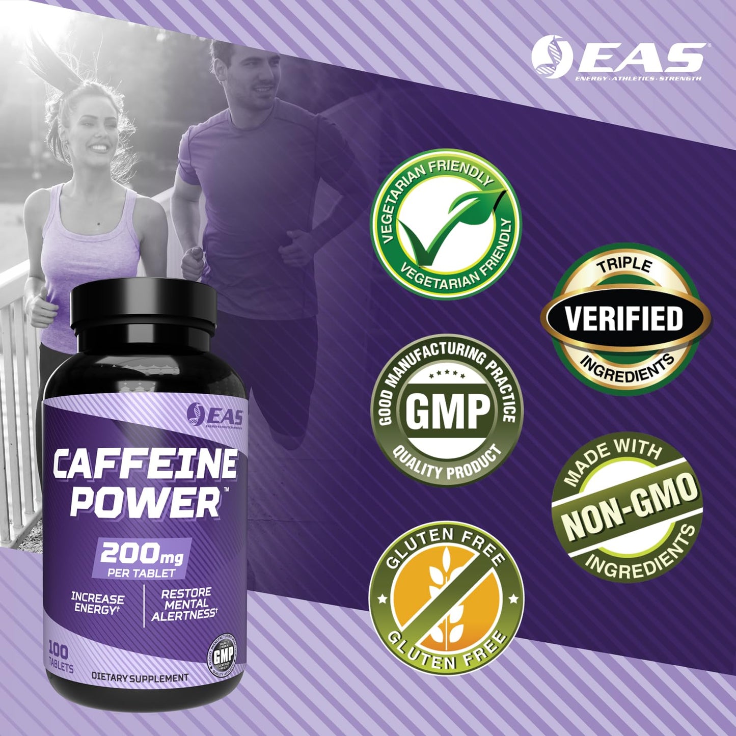 EAS Caffeine Power 200mg Tablet, 100 Tablets