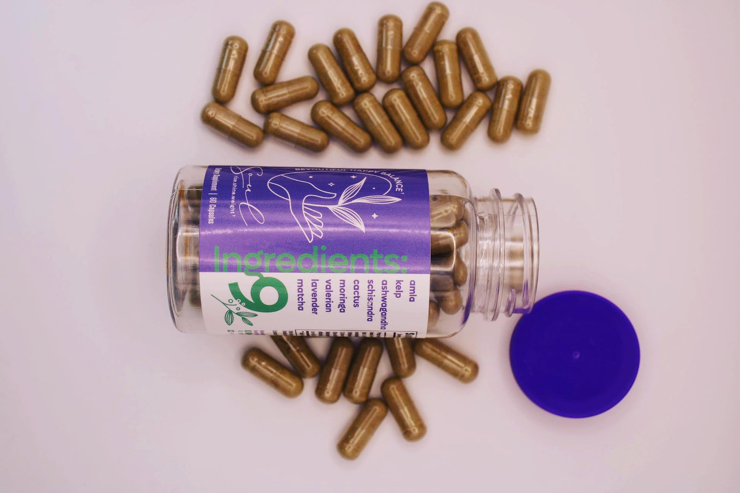 Beyoutiful Happy Balance Soul Dietary Supplement Weight Loss & Appetite Suppressant Metabolism Support Capsule 60 Count