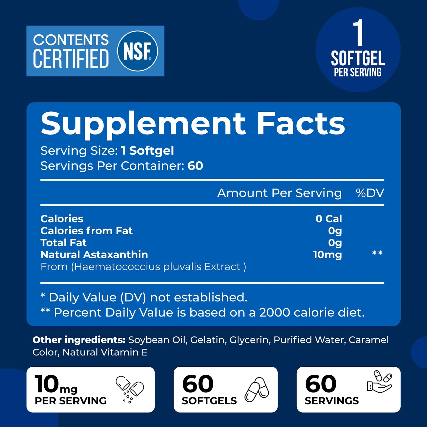 We Like Vitamins Astaxanthin Supplement Softgels, 60 Softgels