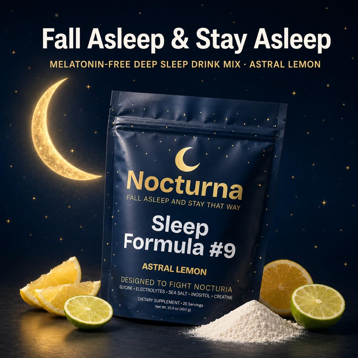 Nocturna Sleep 9 Formula with Glycine + Myo-Inositol Powder 15.9 oz