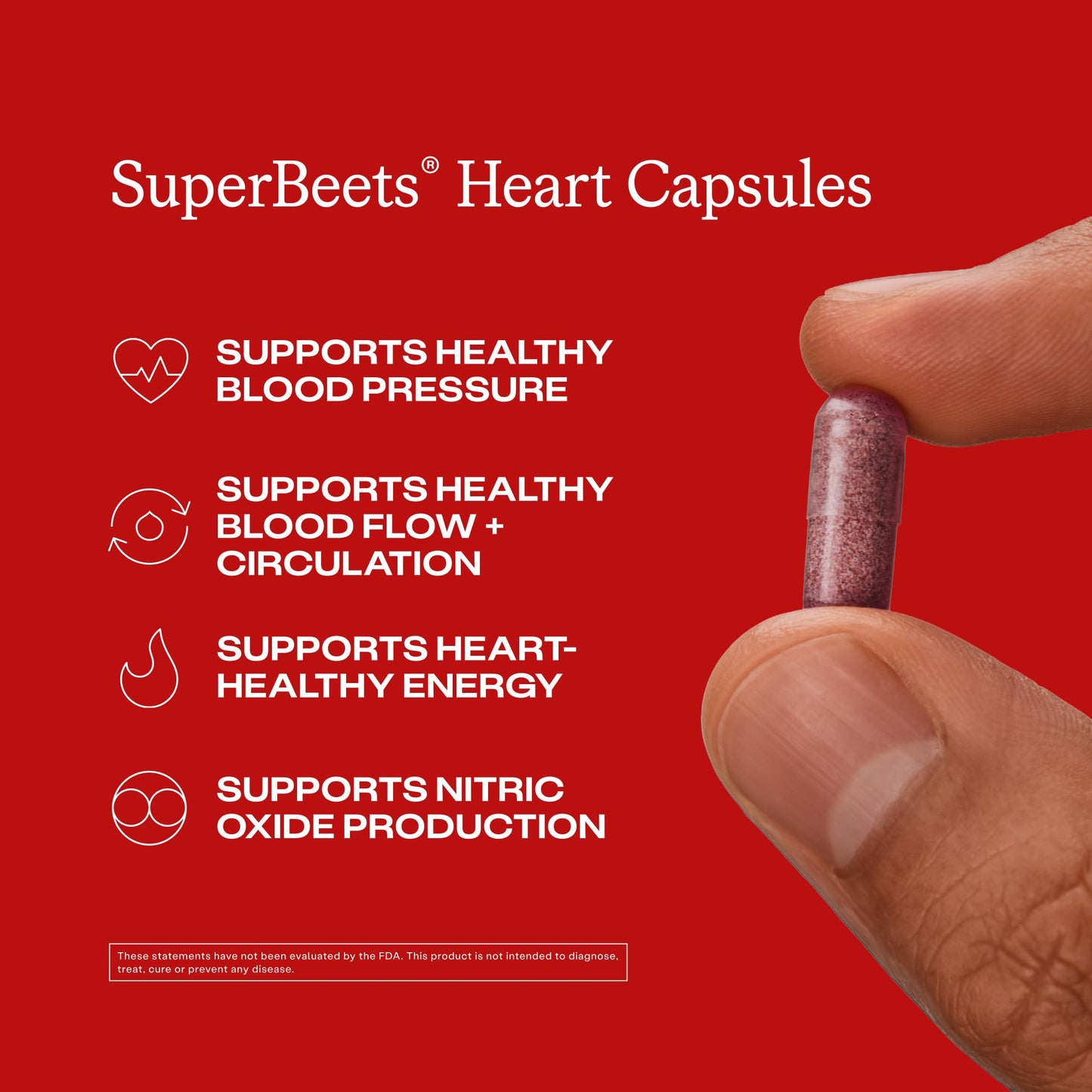 Humann SuperBeets Beet Root Capsules Quick Release 1000mg, 90 Capsules